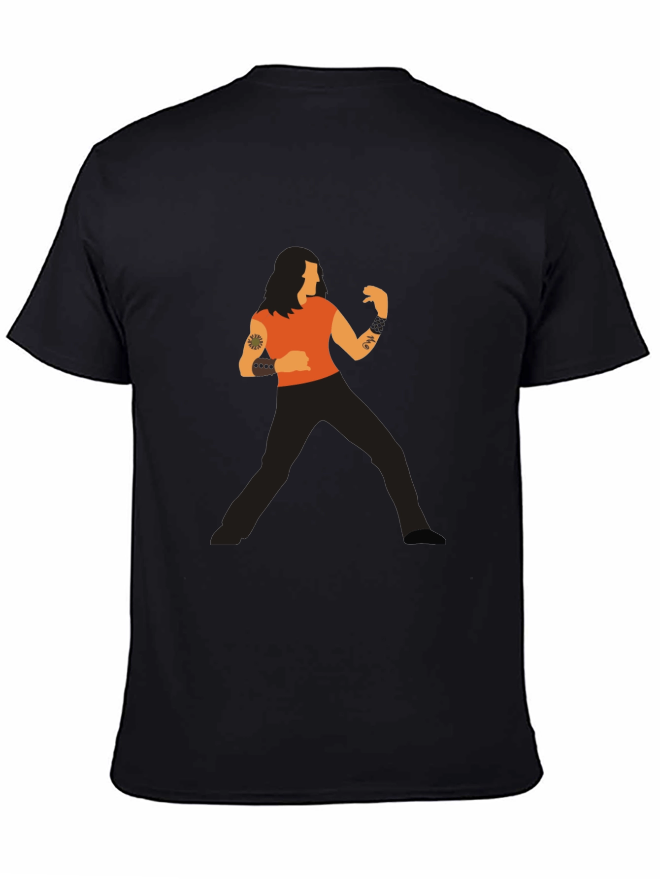 Black Cool Graphic Tee - Martial Arts Inspired view 4
