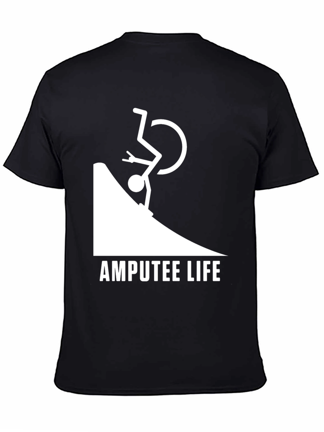 Black Amputee Life T-Shirt view 4