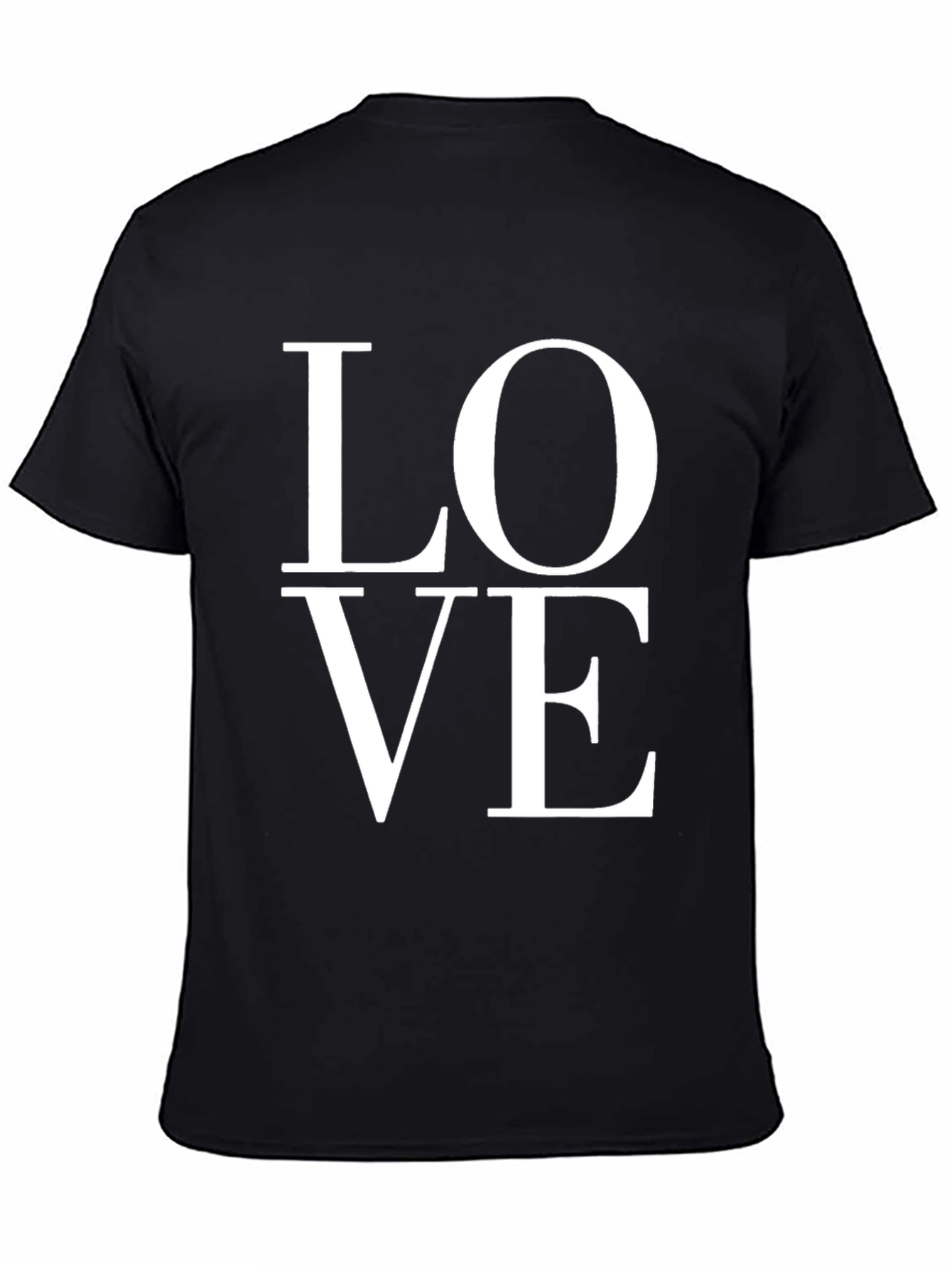 Black Love Graphic Tee - Black Casual T-Shirt view 4