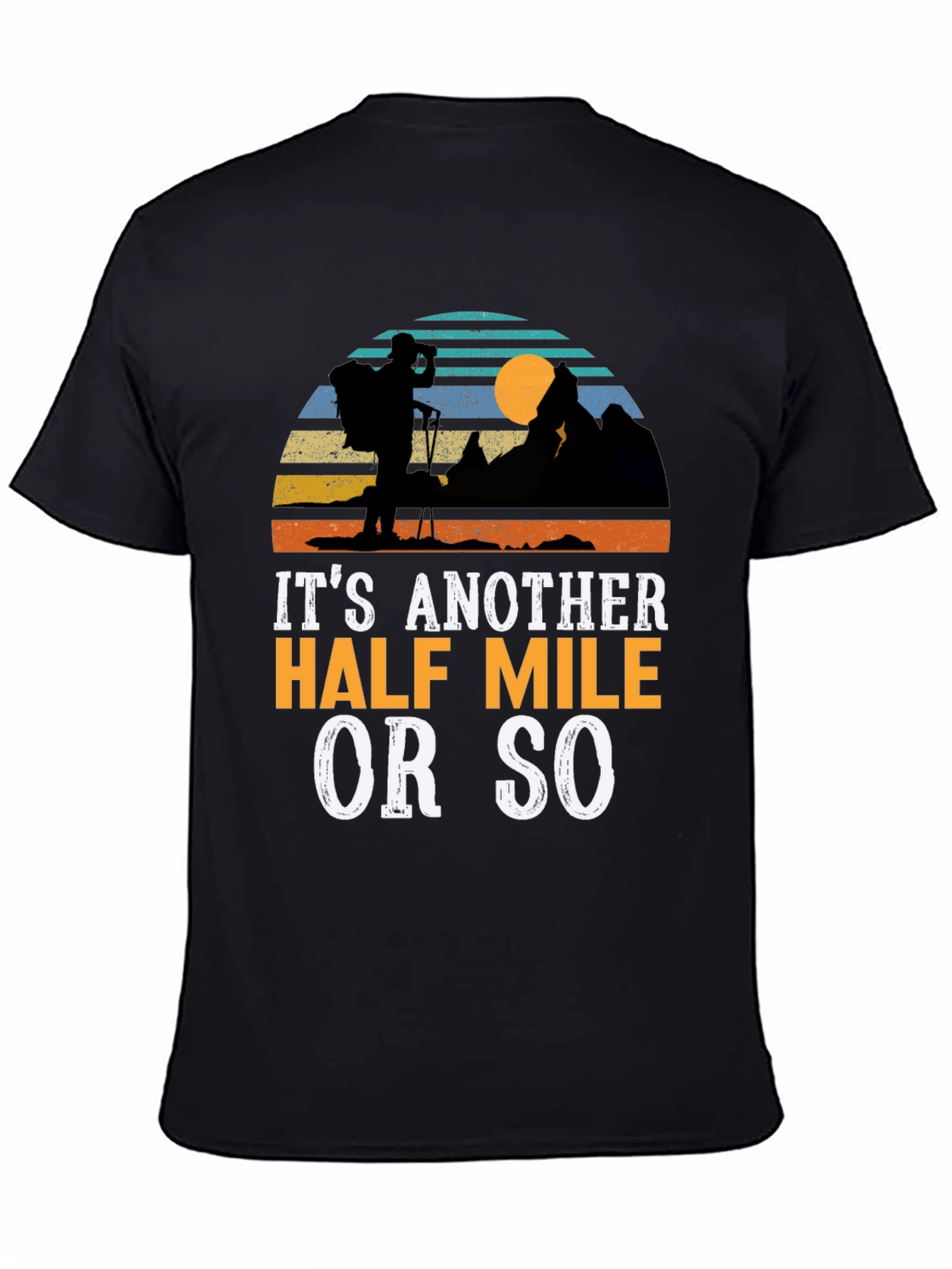 Black Hiking Graphic T-Shirt - Another Half Mile view 4