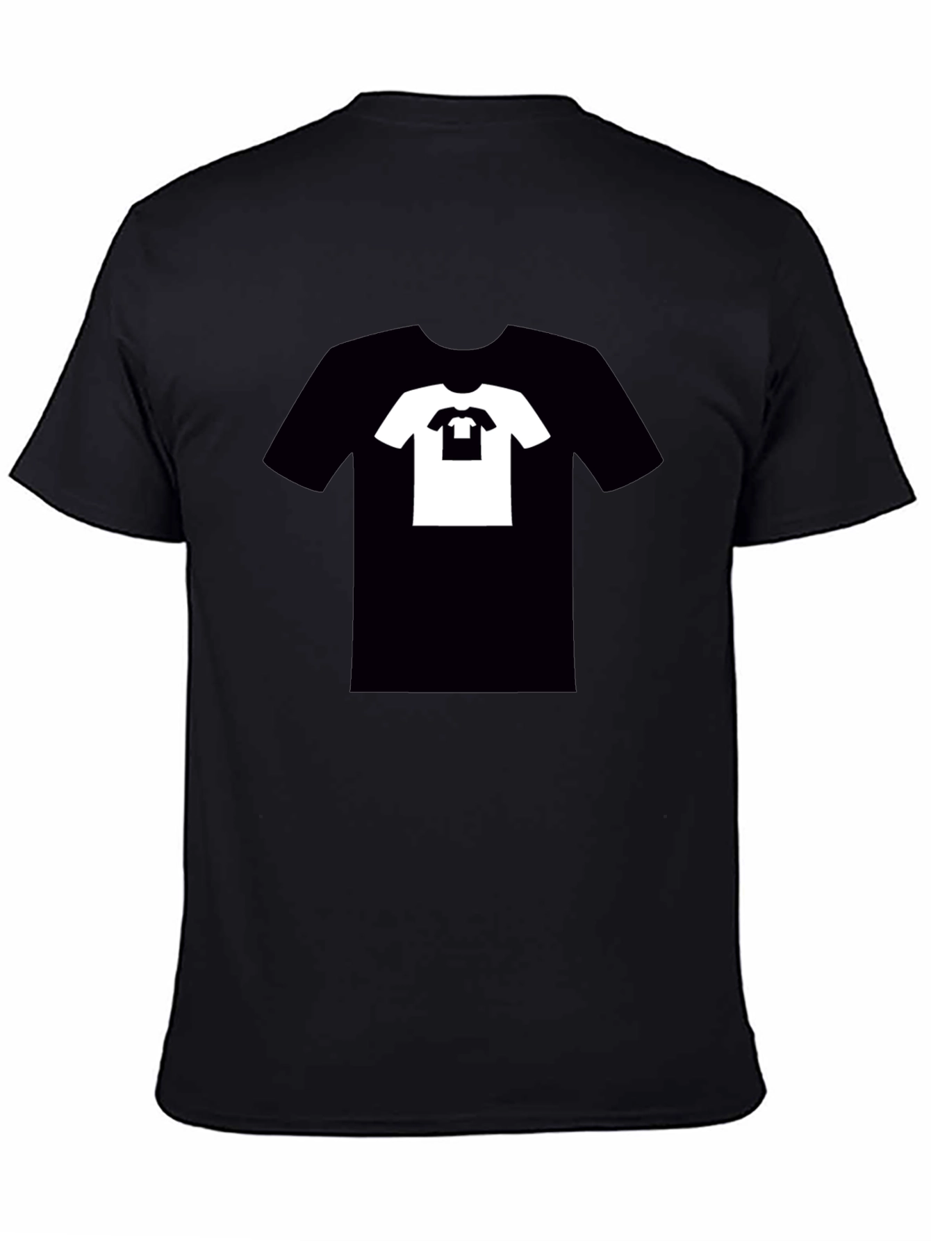 Black Recursive Tee: Black T-Shirt with T-Shirt Graphic view 4