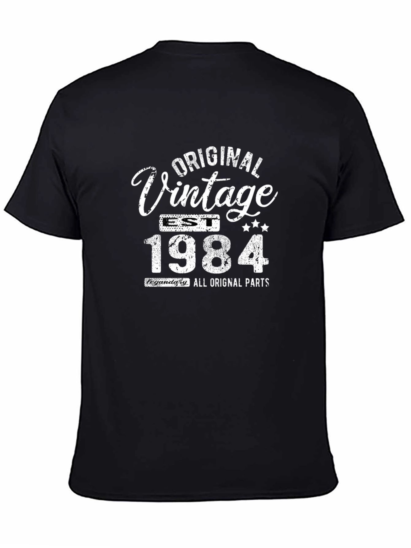 Black Vintage 1984 T-Shirt - Original All Parts Tee view 4