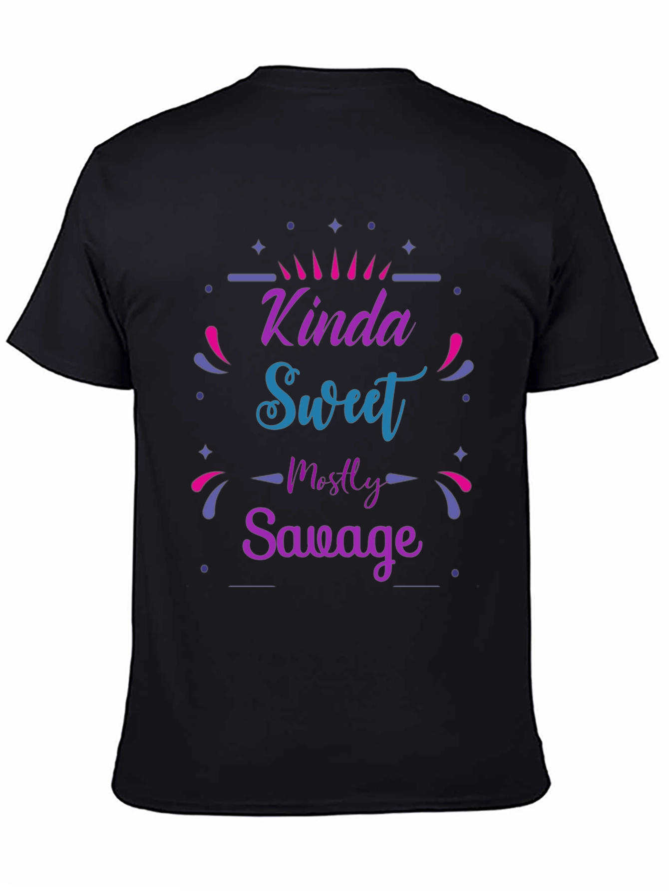 Black Kinda Sweet, Mostly Savage Graphic Tee view 4