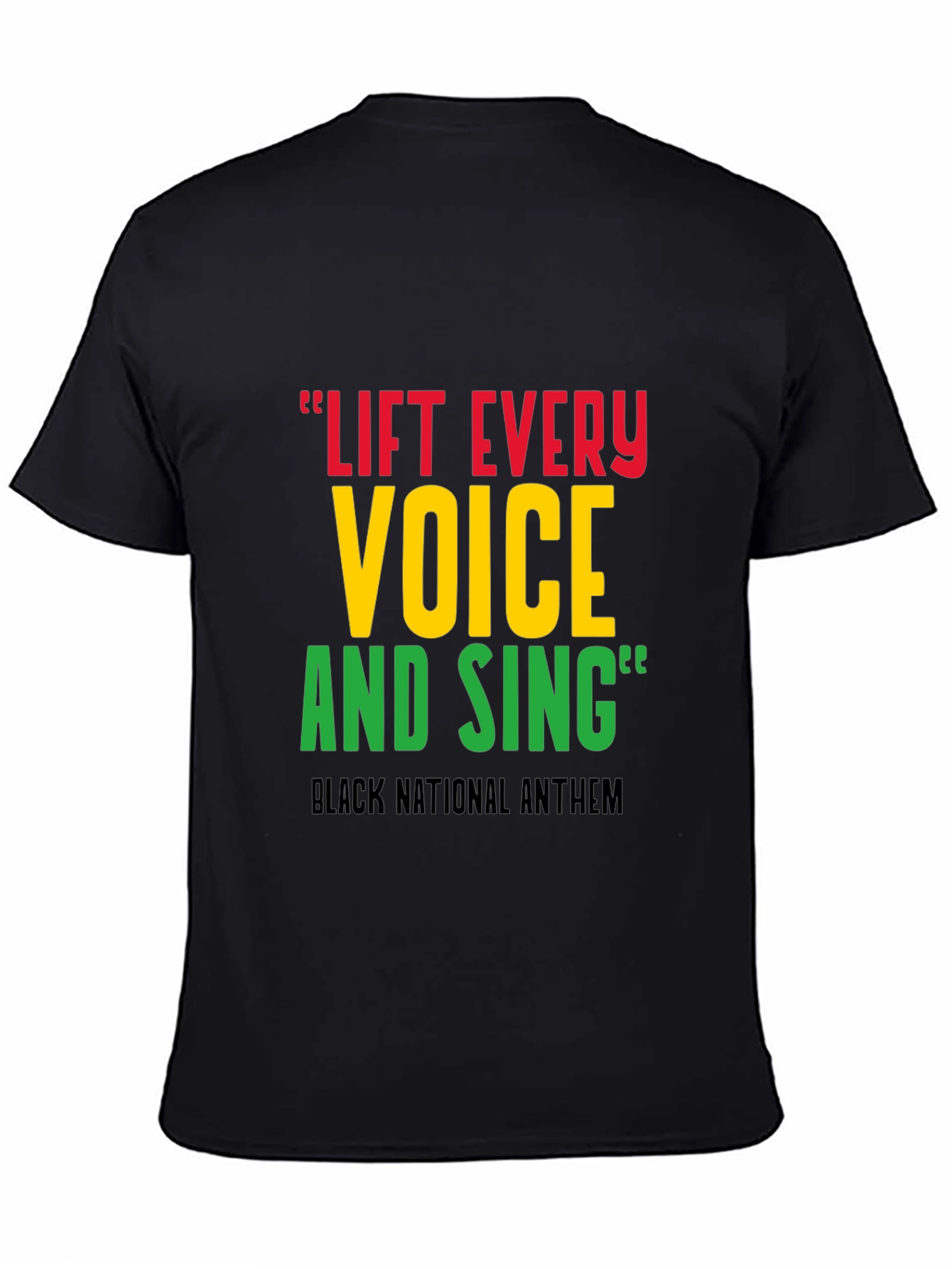 Black Lift Every Voice T-Shirt - Black National Anthem view 4