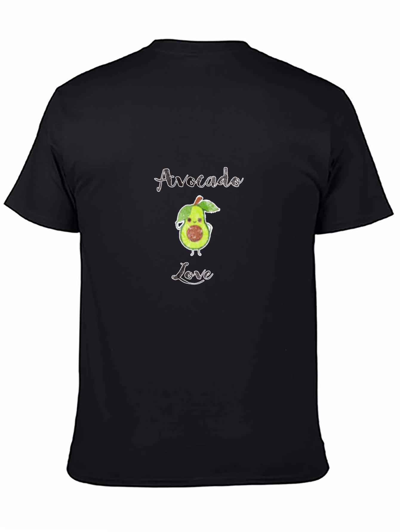 Black Avocado Love Graphic T-Shirt - Black Cotton Tee view 4