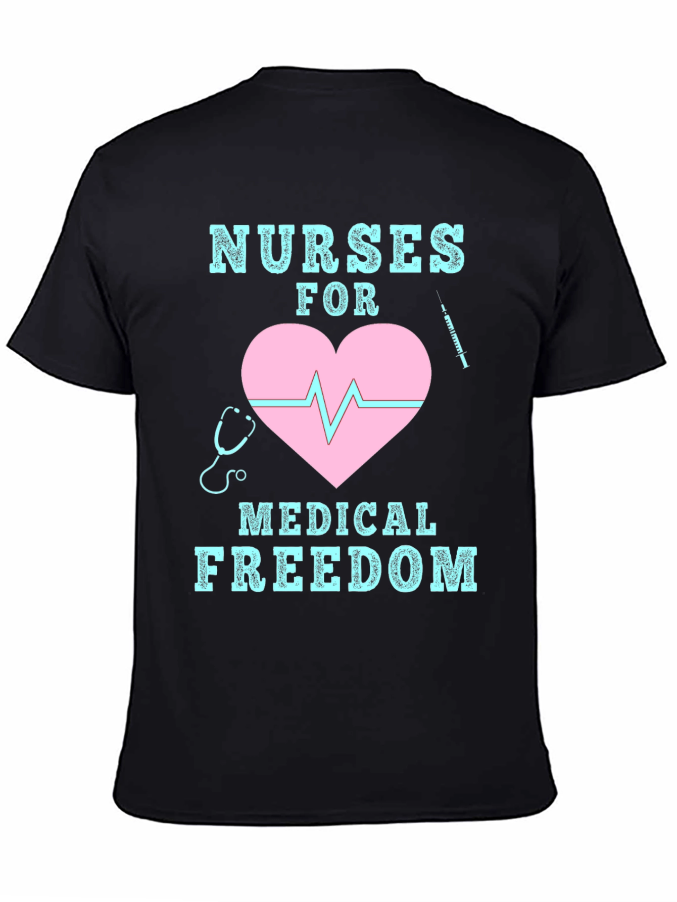 Black Nurses For Medical Freedom Graphic Tee view 4