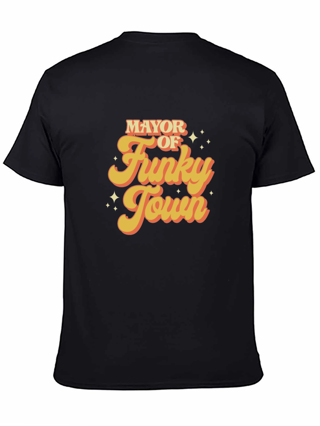 Black Mayor of Funky Town Graphic Tee - Retro Design view 4