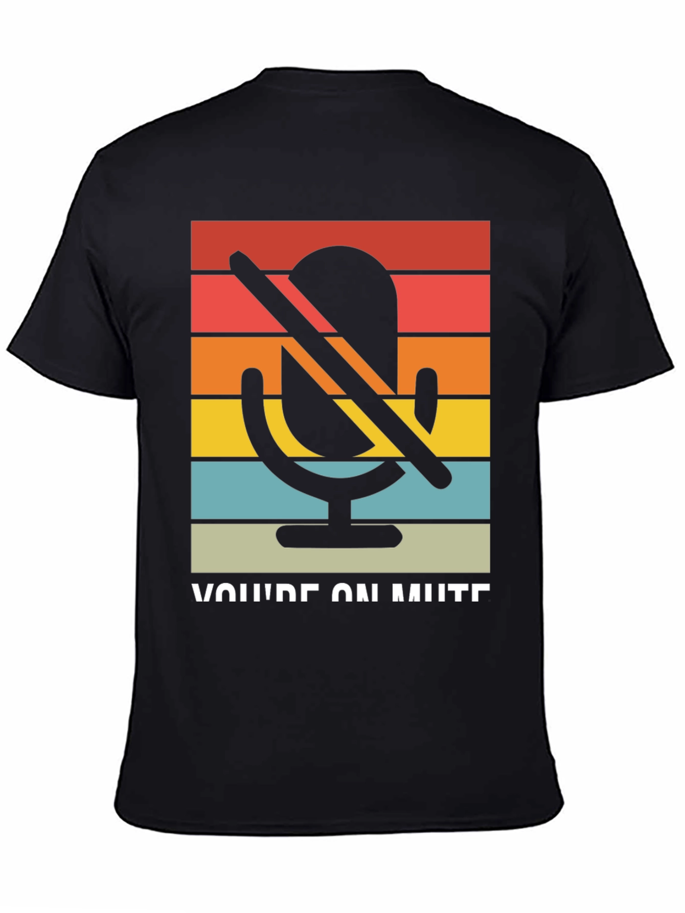 Black You're on Mute Graphic Tee - Retro Style view 4