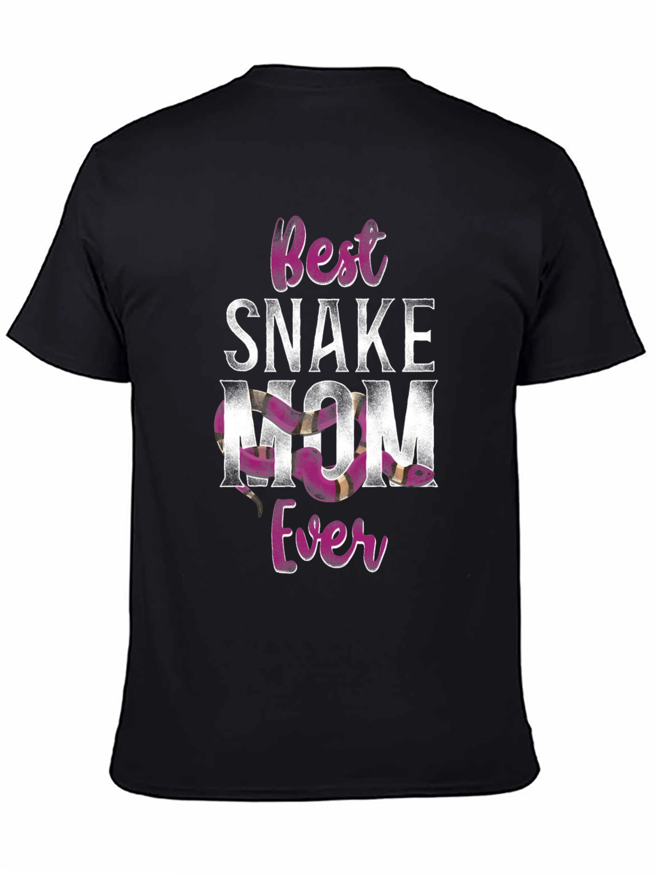 Black Best Snake Mom Ever T-Shirt view 4