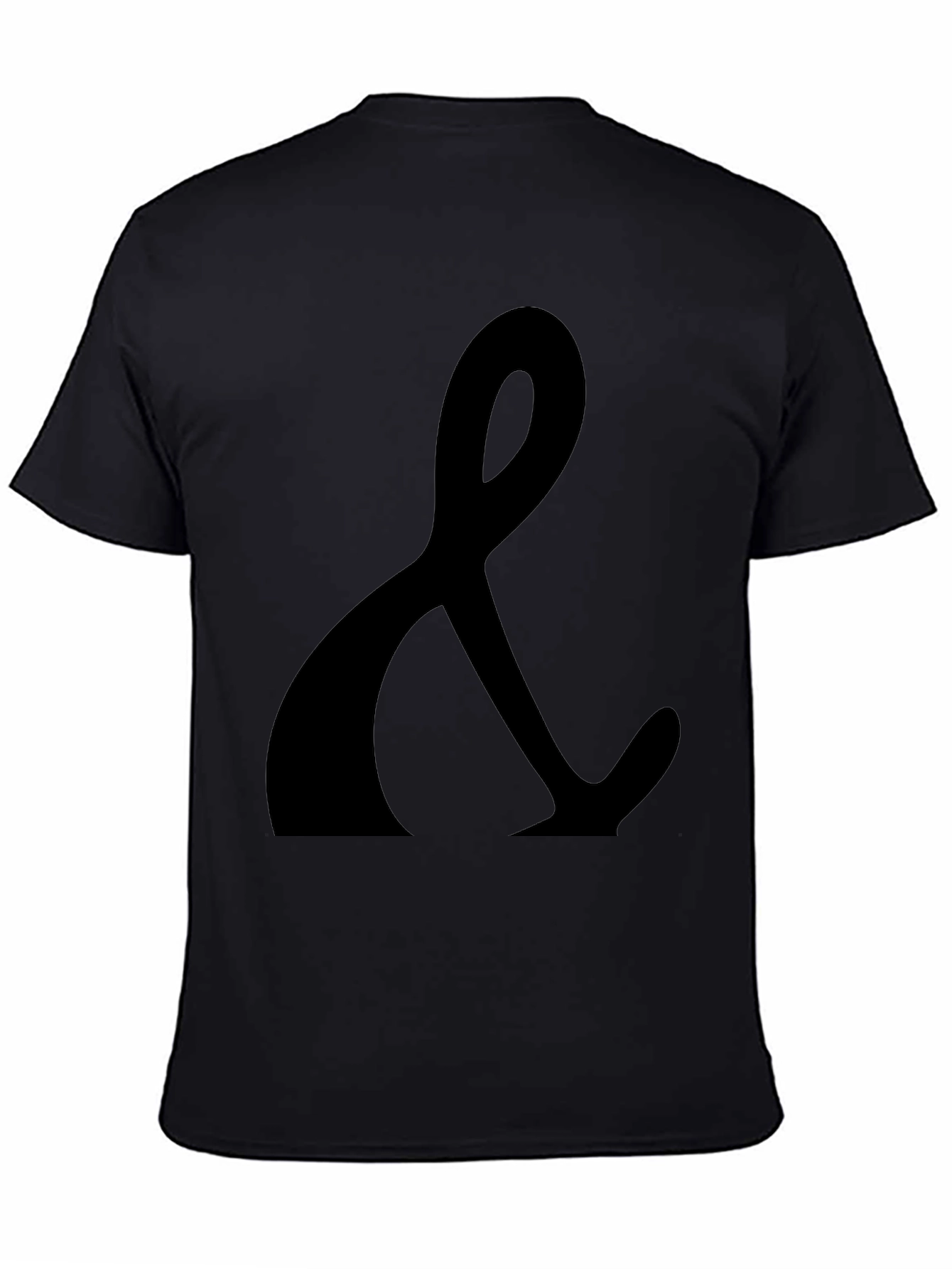 Black Black T-Shirt with Ampersand Print - Casual Style view 4