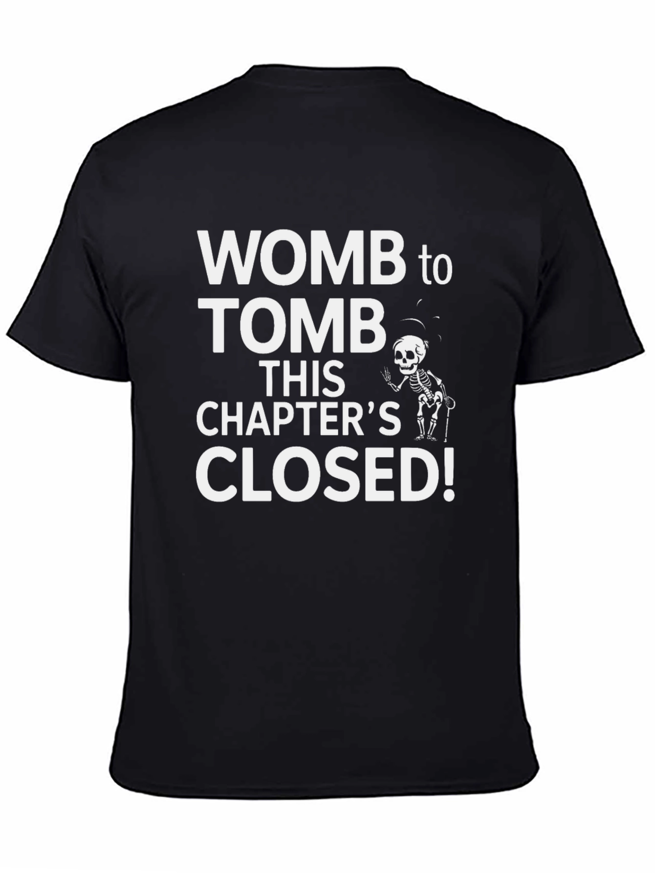 Black Womb to Tomb Graphic Print T-Shirt view 4