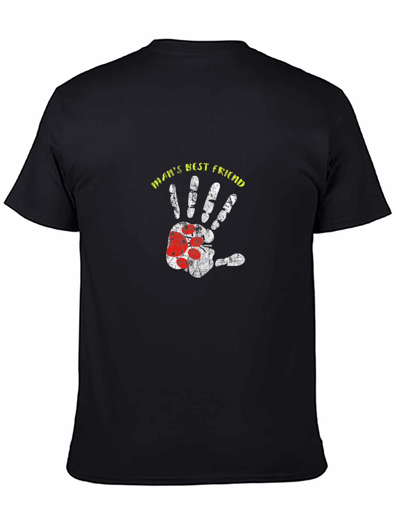 Black Man's Best Friend Paw Print T-Shirt view 4