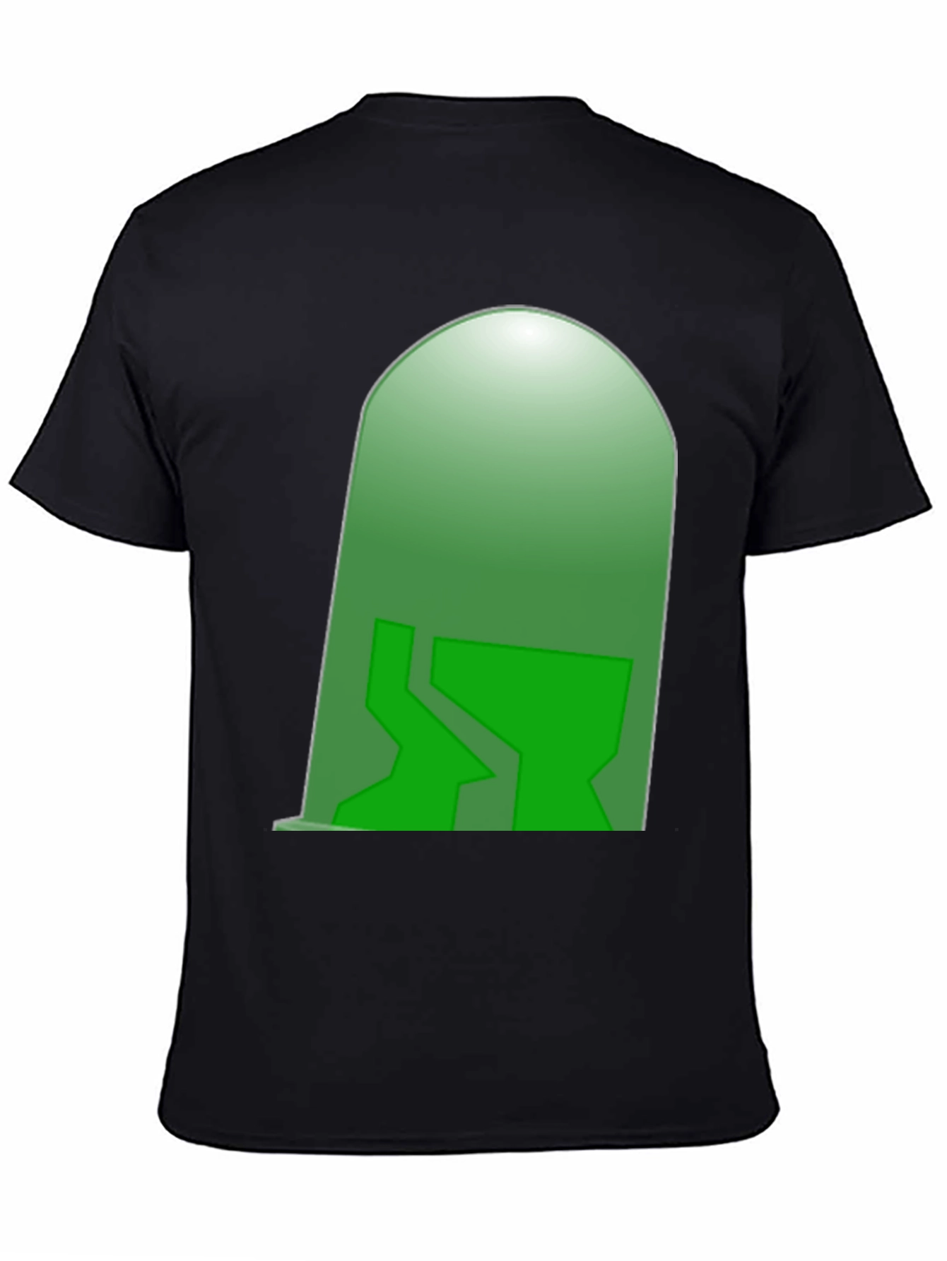 Black Green Tombstone T-Shirt - Unique Graphic Tee view 4