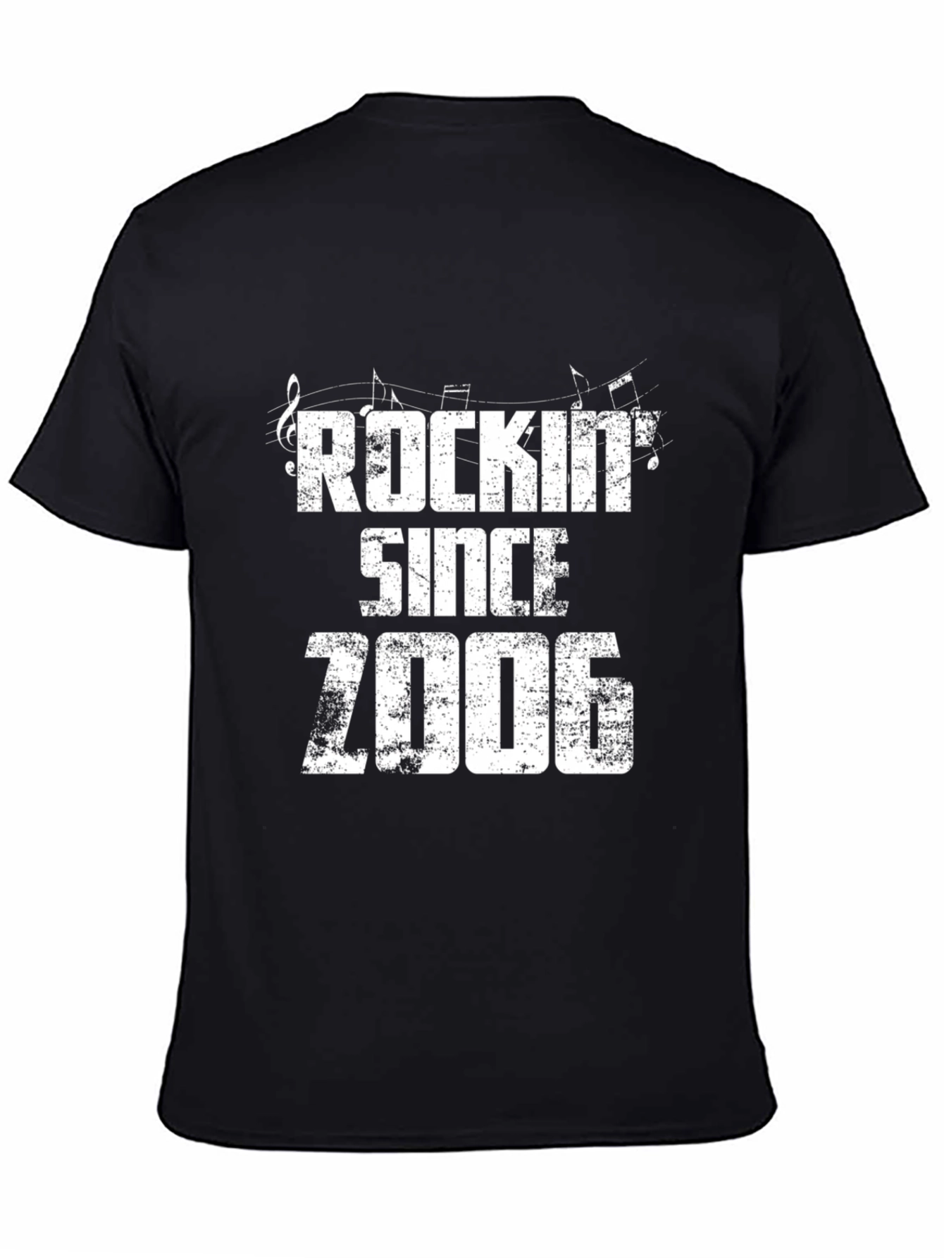 Black Rockin' Since 2006 Graphic Tee - Music Lover Birthday Gift view 4