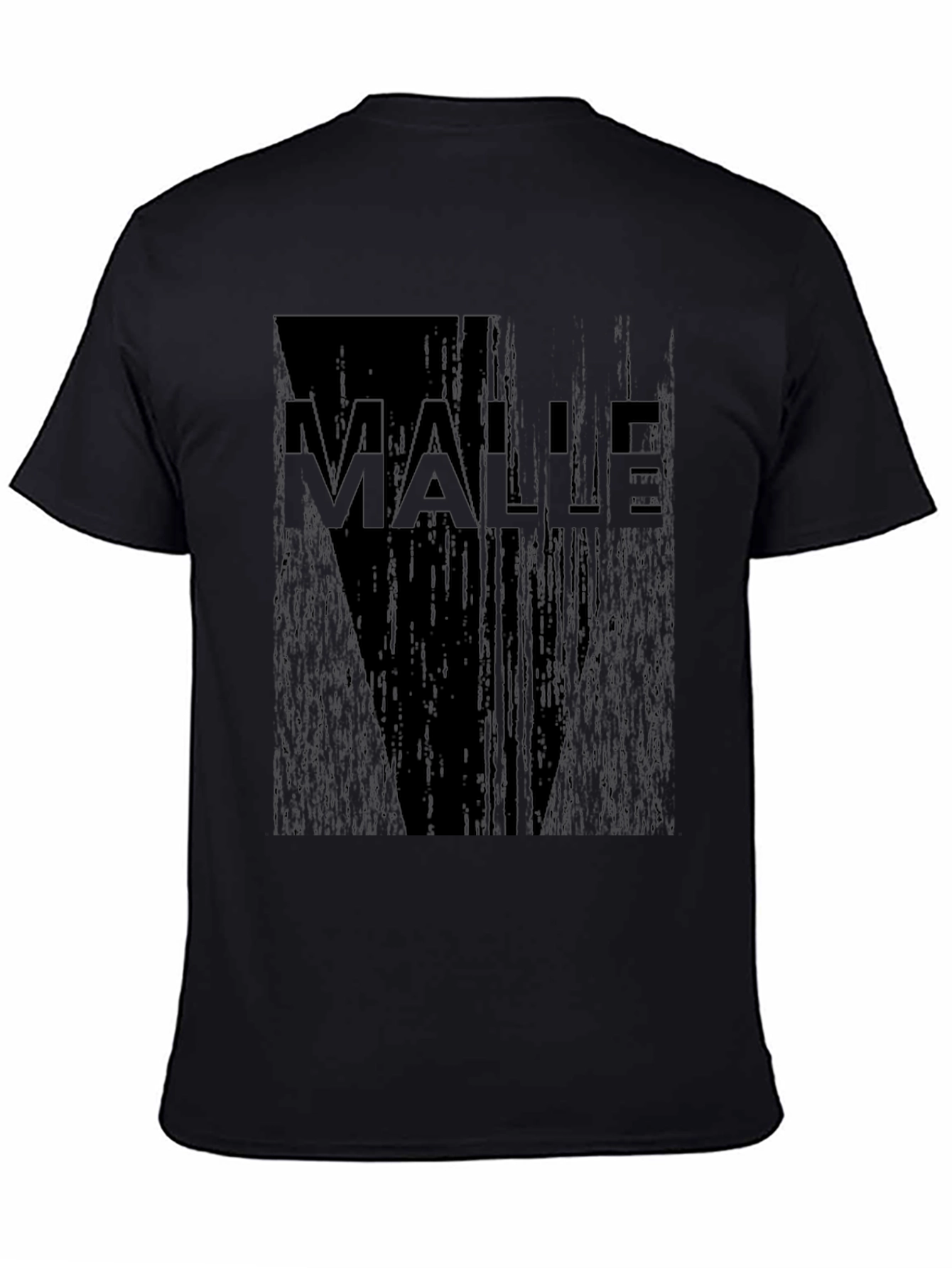 Black MALLE Graphic Print Black T-Shirt view 4