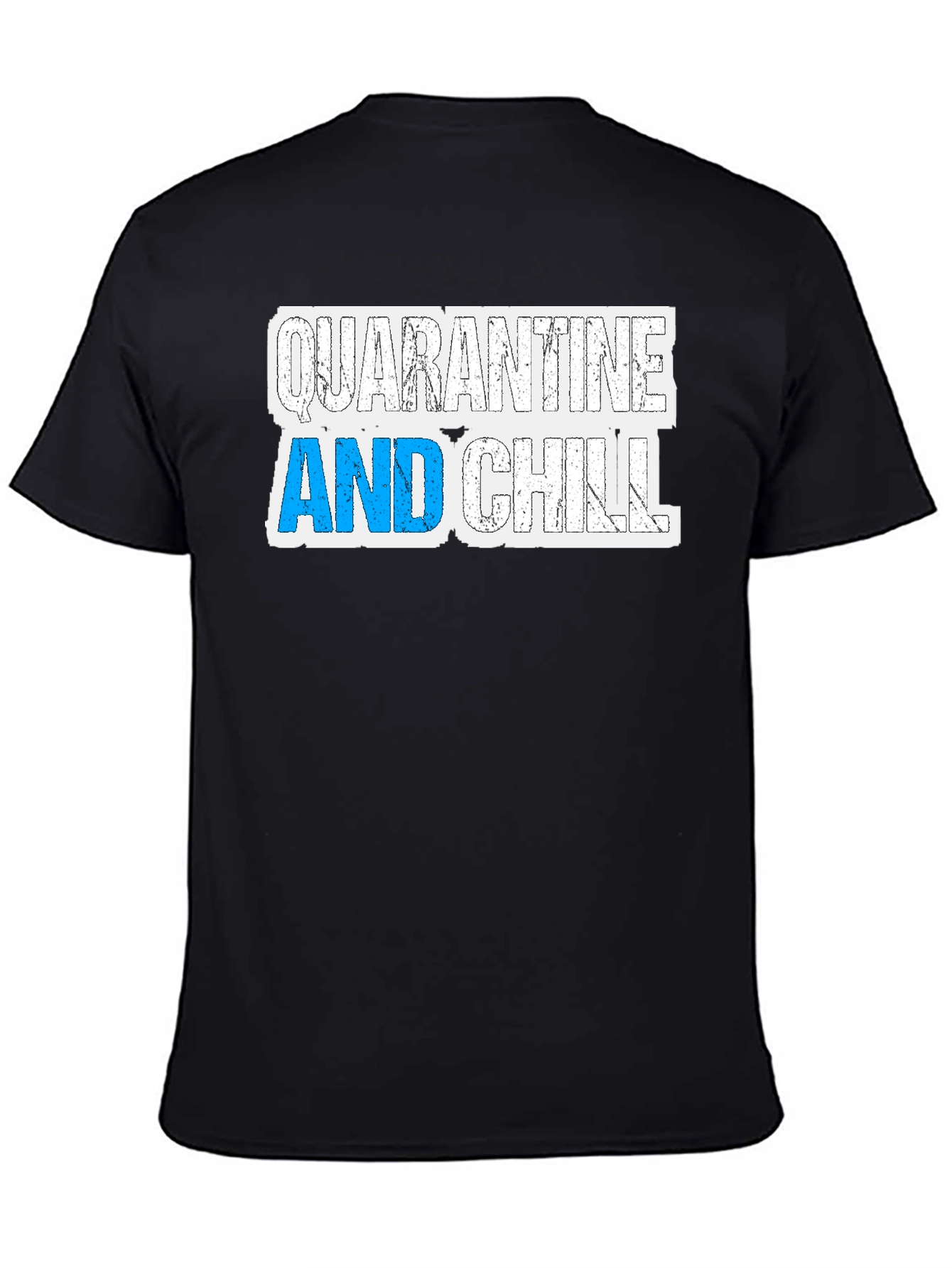 Black Quarantine and Chill Graphic Tee - Relax in Style view 4