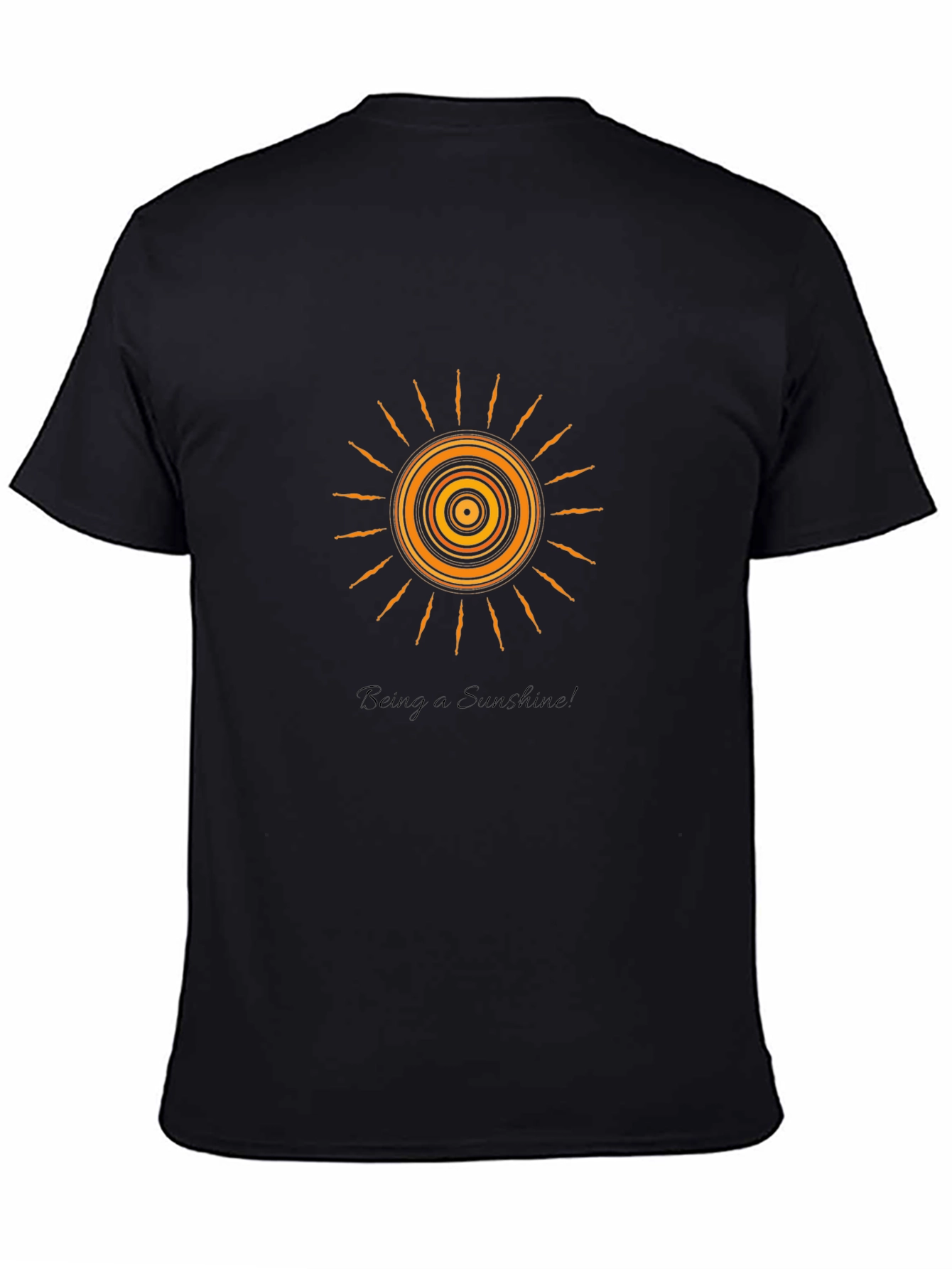 Black Sunshine Graphic Tee - Black Cotton Blend view 4