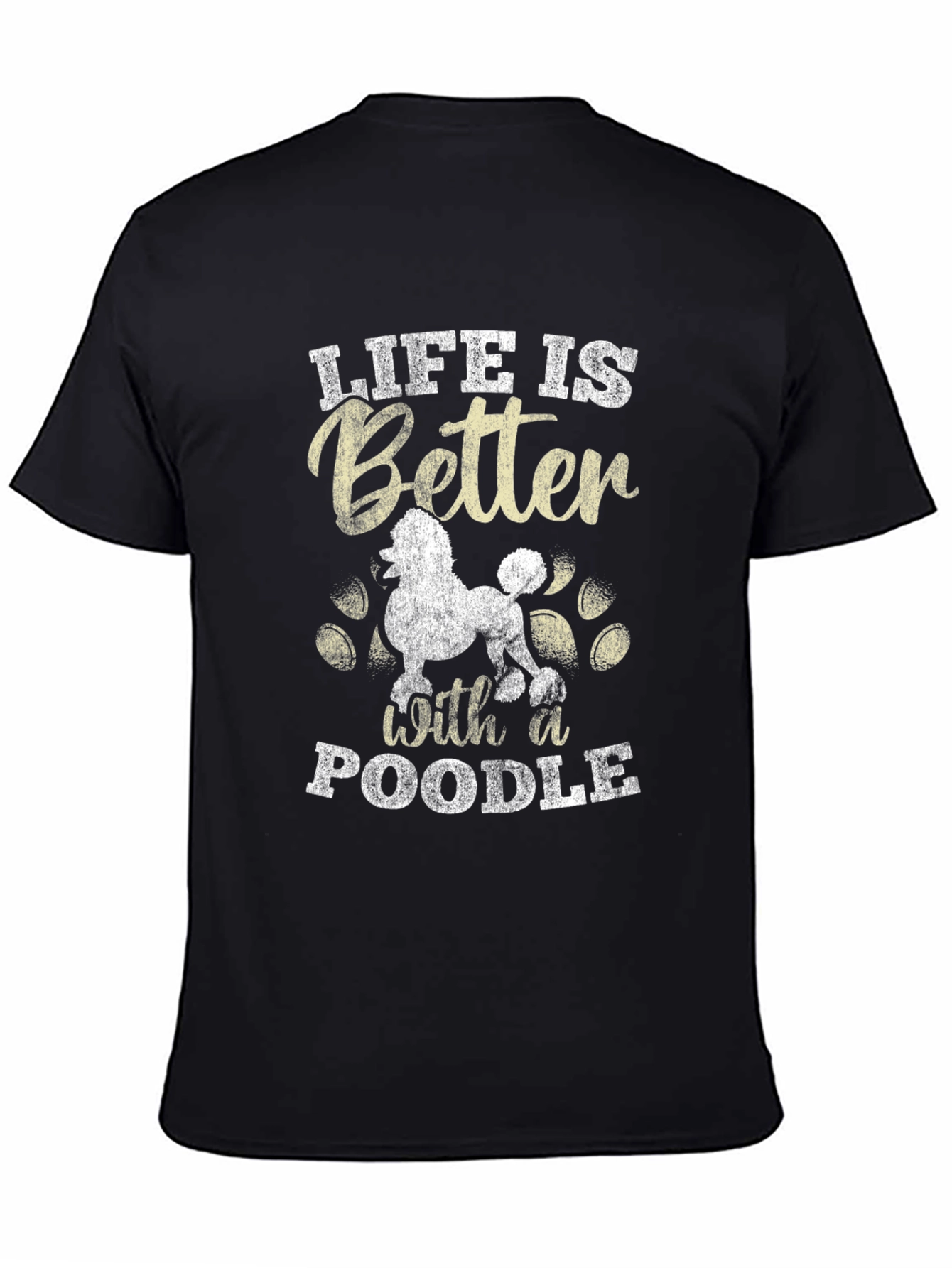 Black Life is Better with a Poodle Graphic Tee view 4