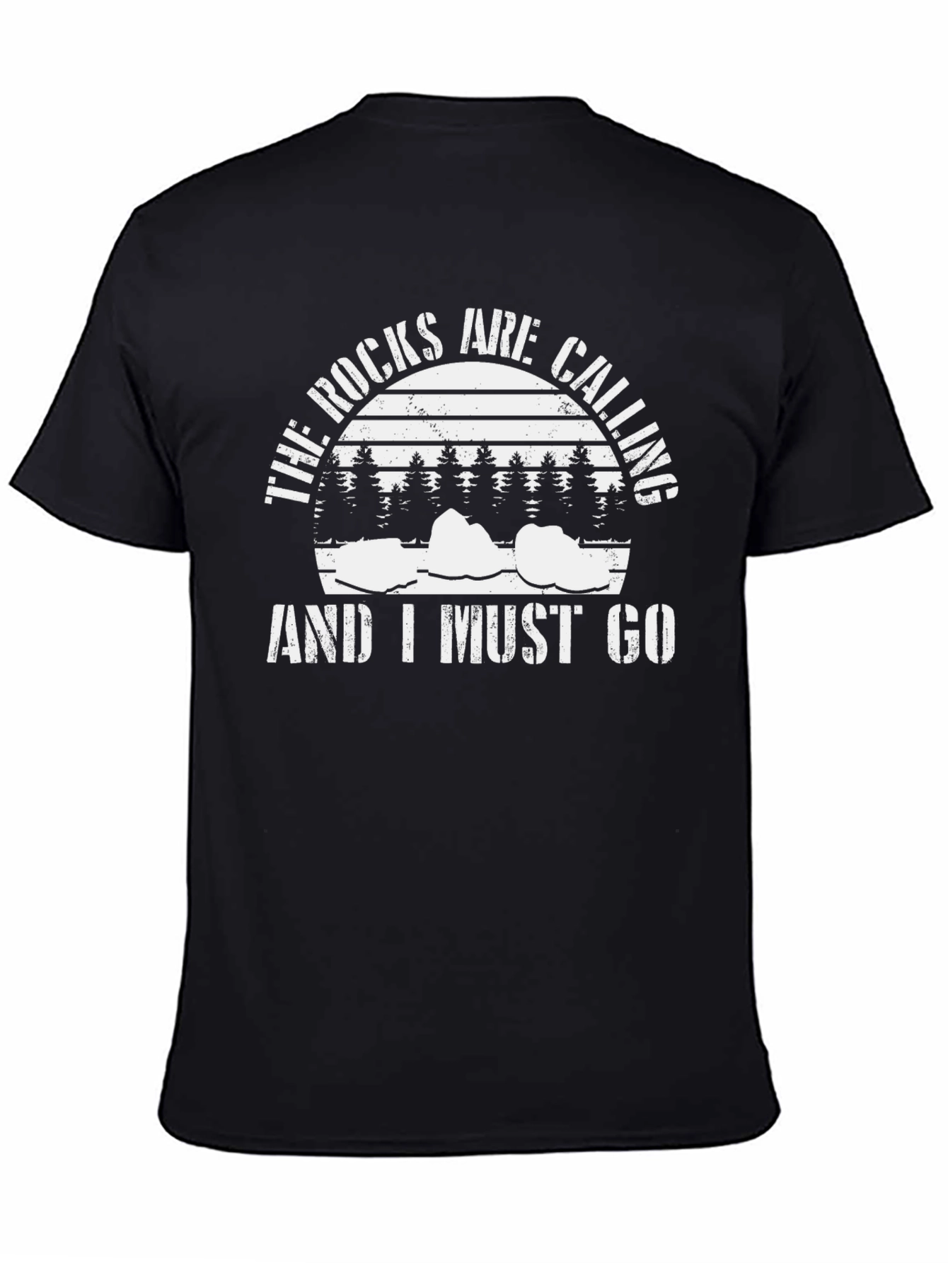 Black Rocks Are Calling T-Shirt - Nature Lover Tee view 4