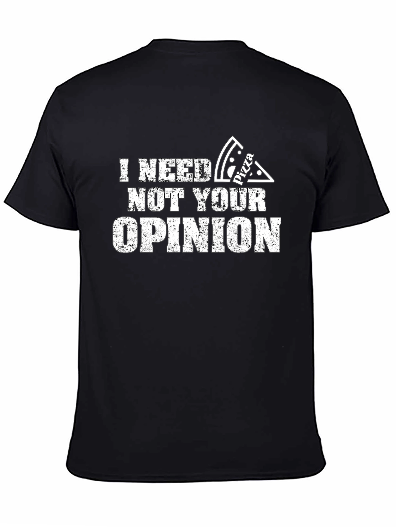Black Pizza Opinion T-Shirt - Funny Novelty Tee view 4