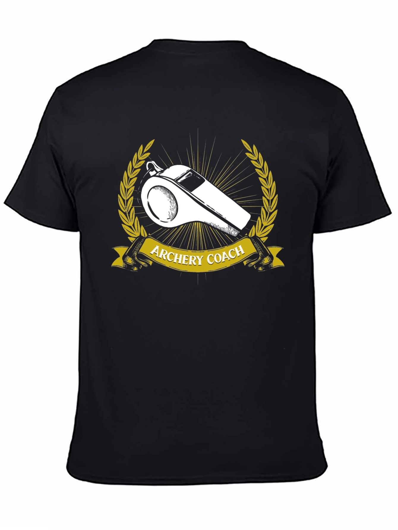 Black Archery Coach T-Shirt - Whistle Design view 4