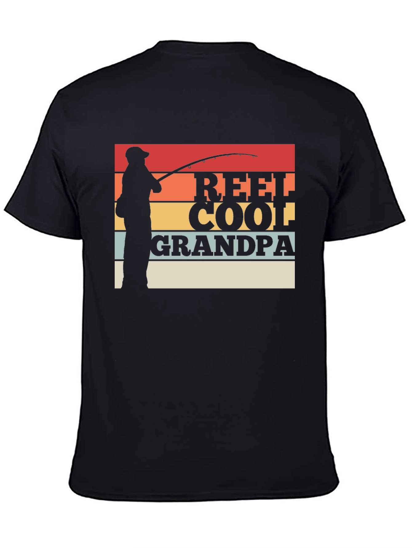 Reel Cool Grandpa Fishing Graphic T-Shirt - 4