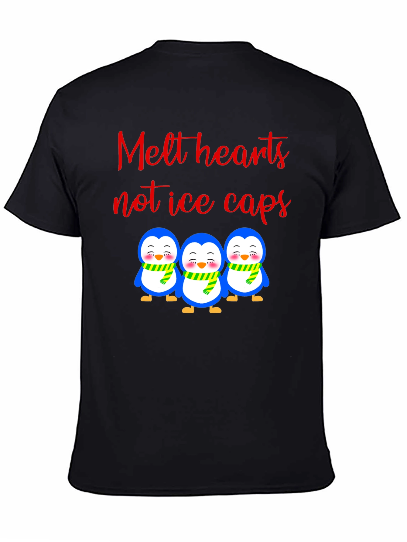 Black Melt Hearts Penguin T-Shirt view 4