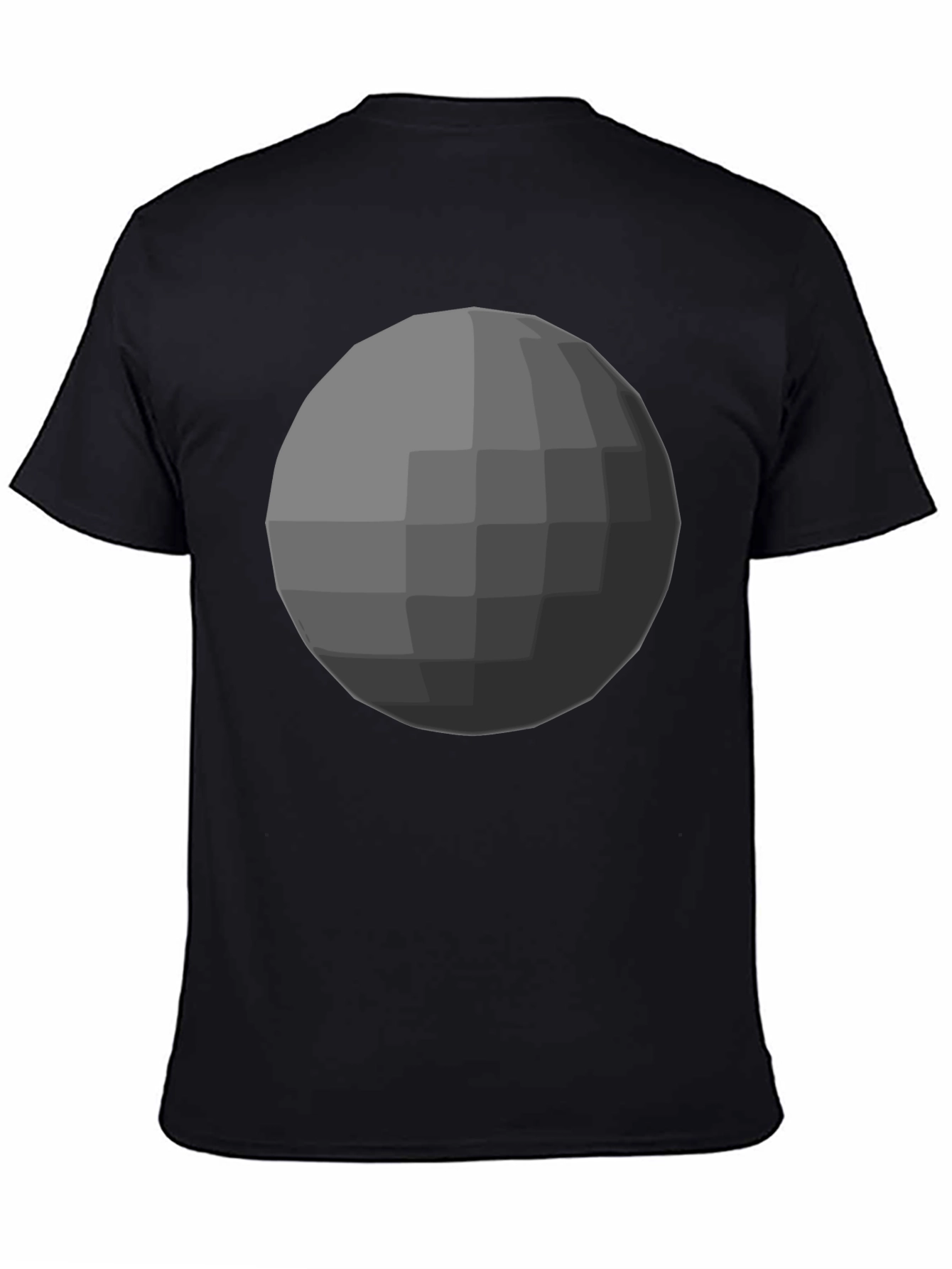 Black Geometric Sphere Graphic Tee - Modern Minimalist Design view 4
