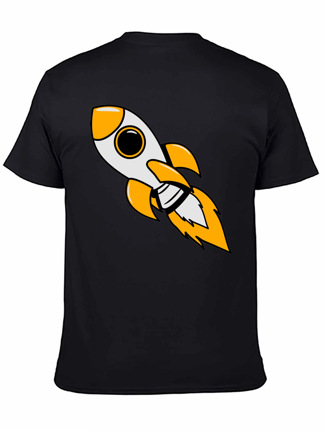 Black Rocket Blast Men's Black Graphic Tee view 4