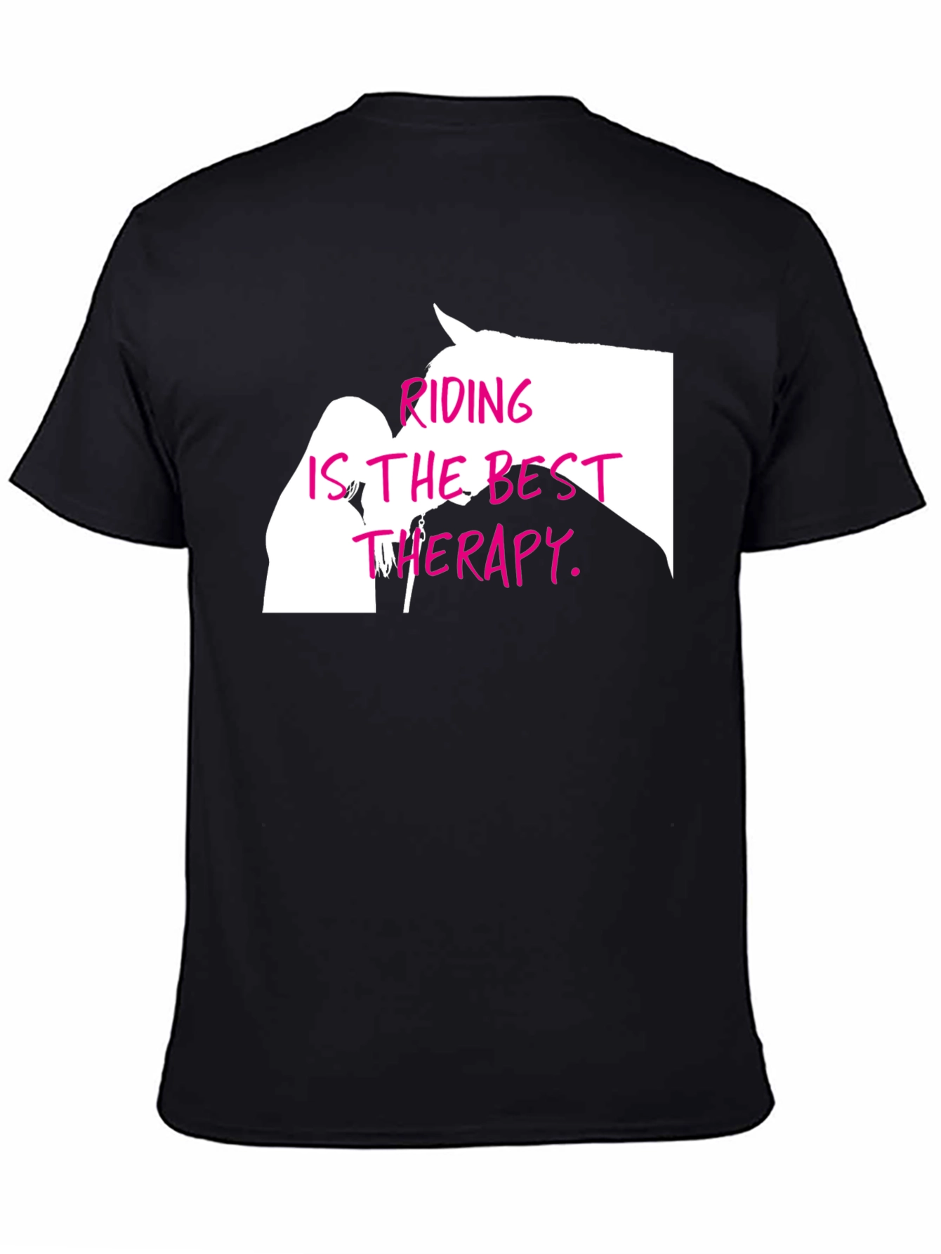 Black Riding Is The Best Therapy T-Shirt view 4