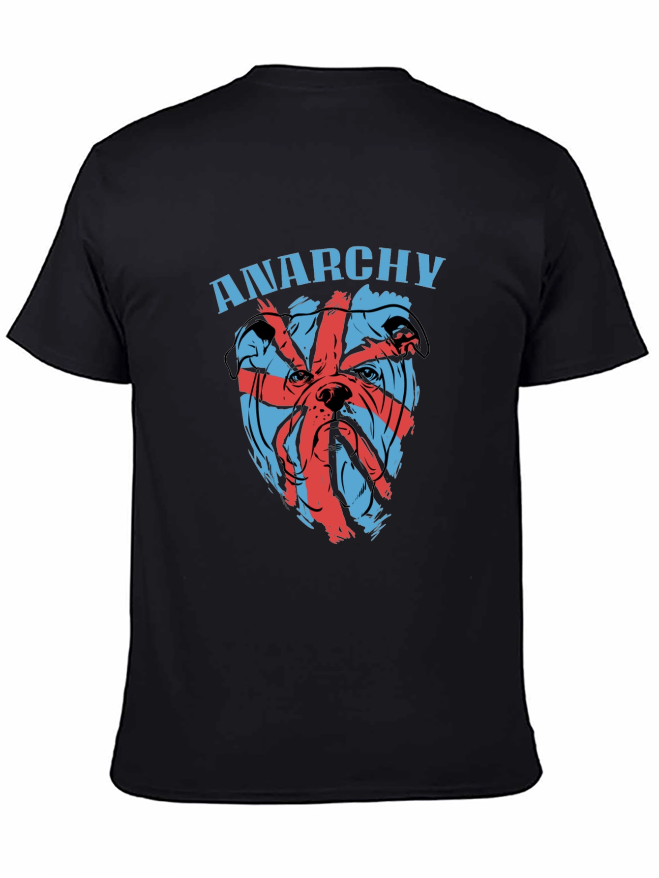 Black Anarchy Bulldog Graphic Tee - Edgy Style view 4