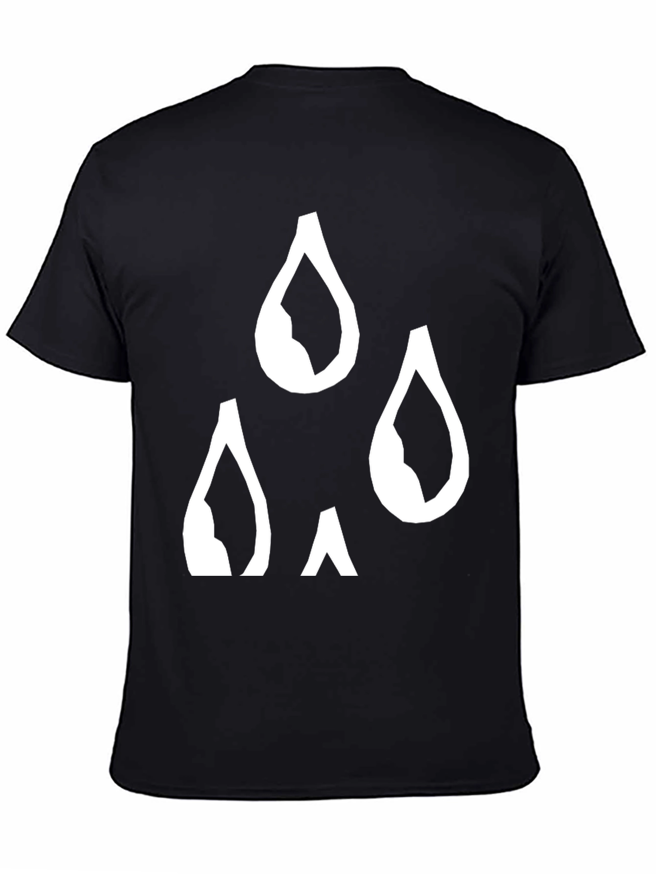 Black Graphic Raindrop Tee - Black Casual Shirt view 4