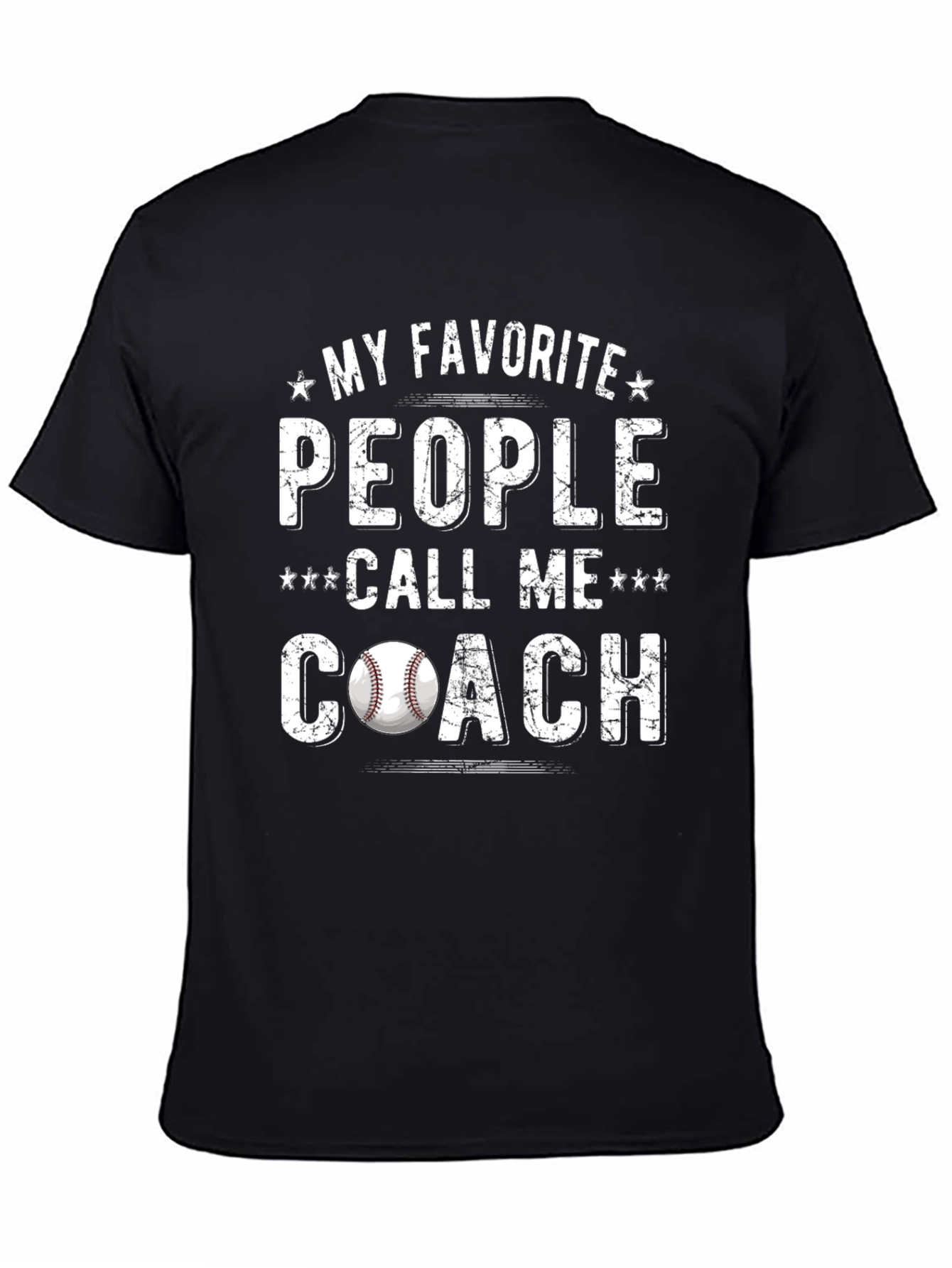Black My Favorite People Call Me Coach Baseball T-Shirt view 4