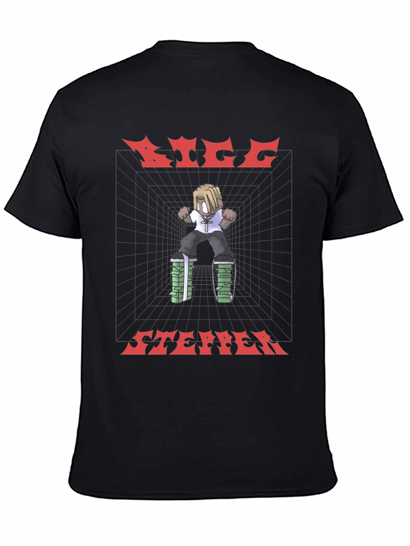 Black Big Stepper Graphic Tee - Black view 4