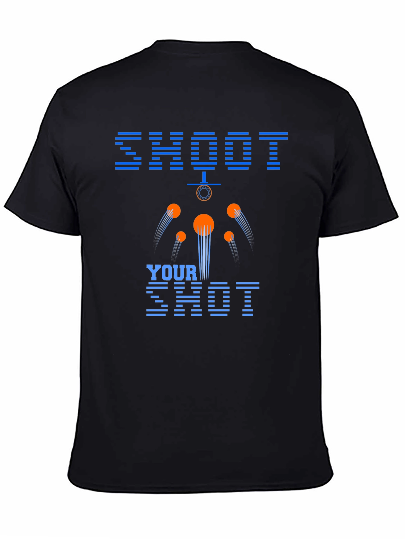 Black Shoot Your Shot Graphic Tee - Cool Casual Shirt view 4