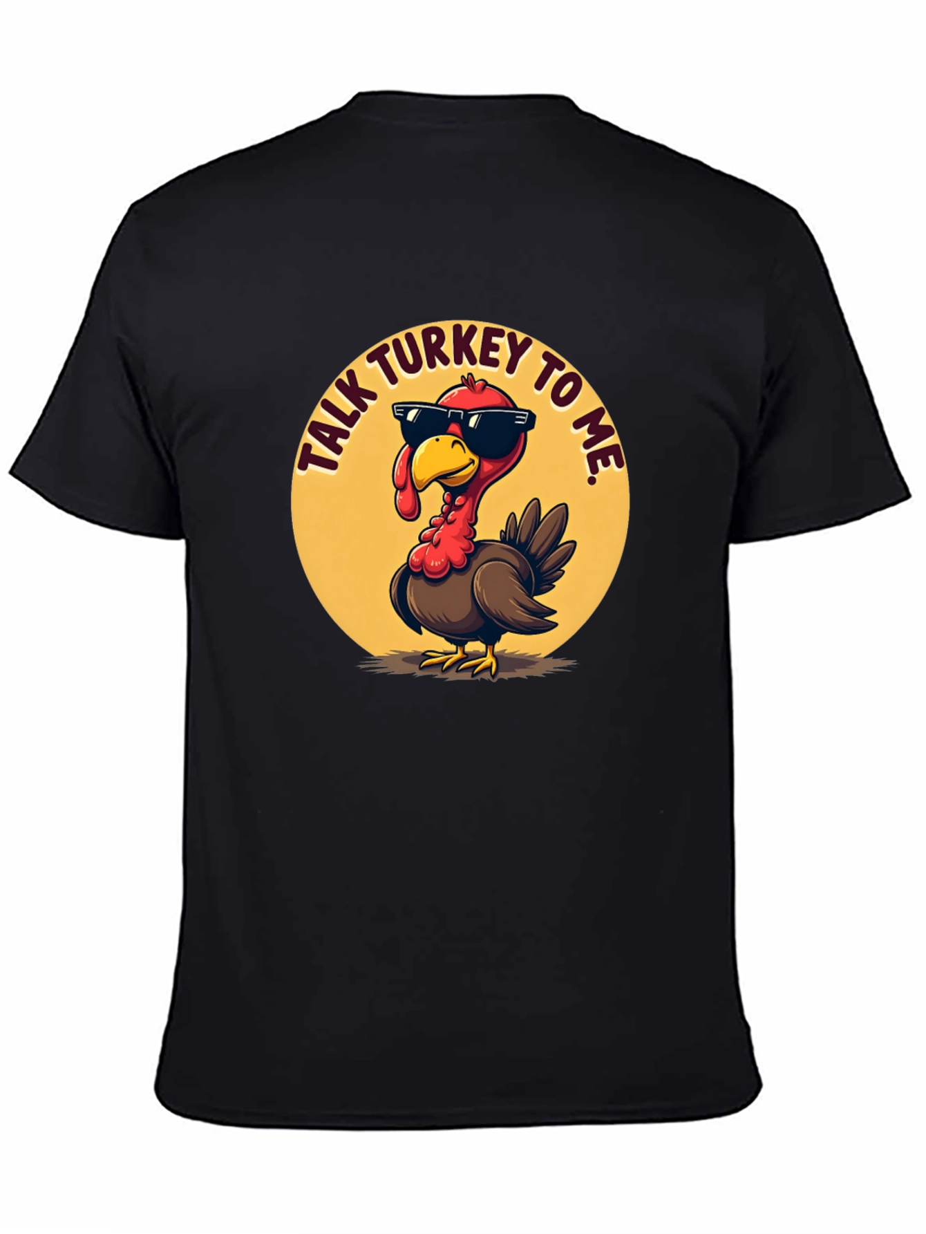 Black Talk Turkey To Me Black T-Shirt view 4