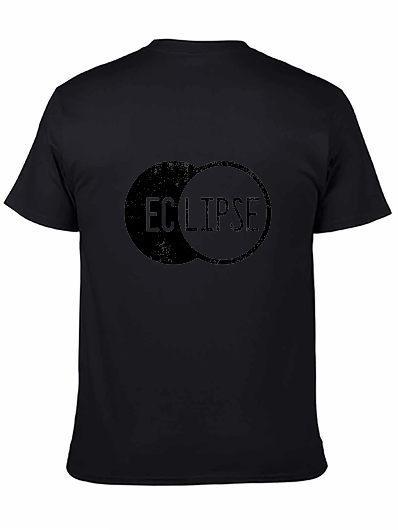 Black Eclipse Graphic Print Black T-Shirt view 4