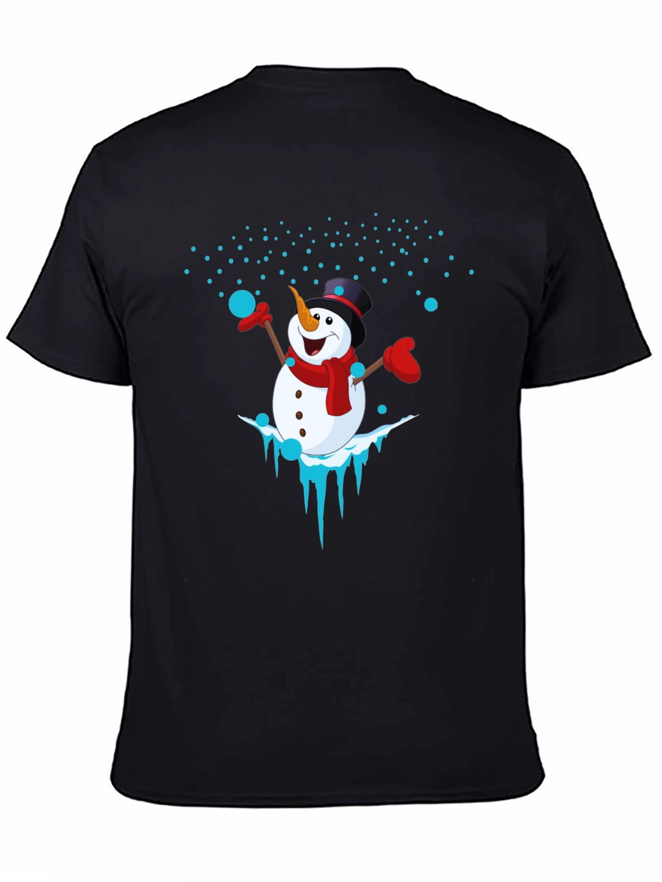 Black Snowman Graphic Tee - Holiday Cheer view 4