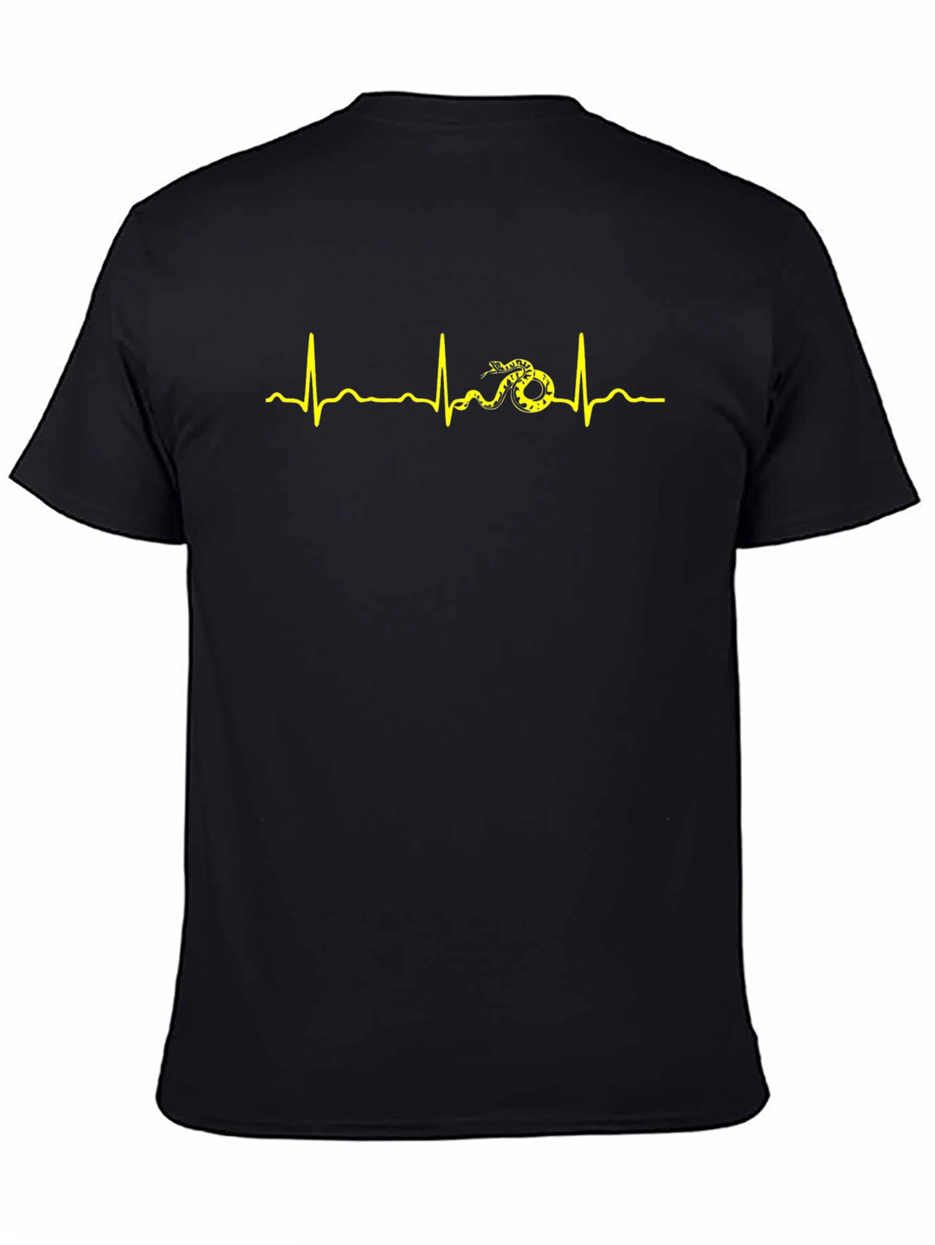 Black Snake Heartbeat Graphic Print T-Shirt view 4