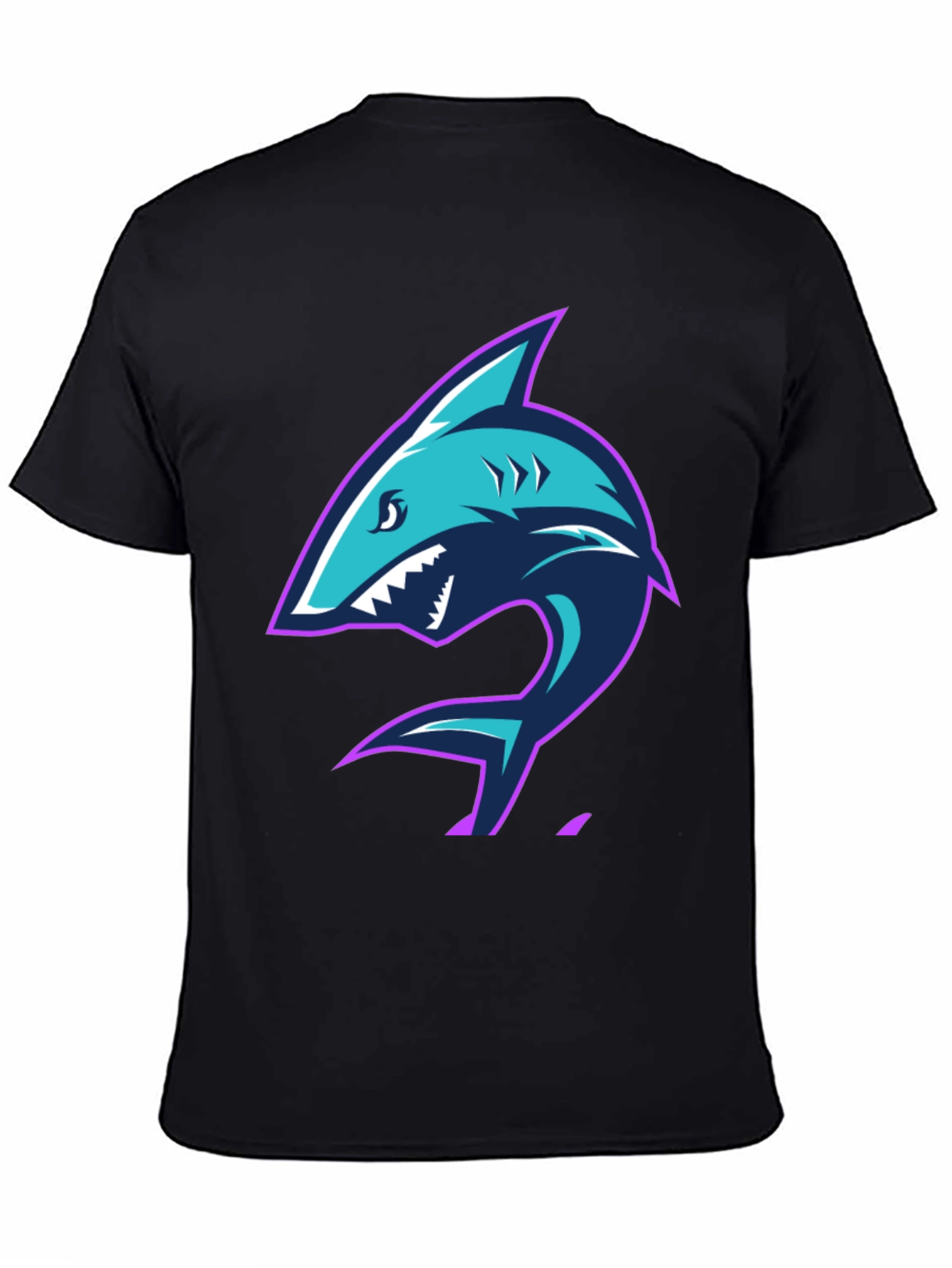 Black Shark Graphic Tee - Men's Black T-Shirt view 4