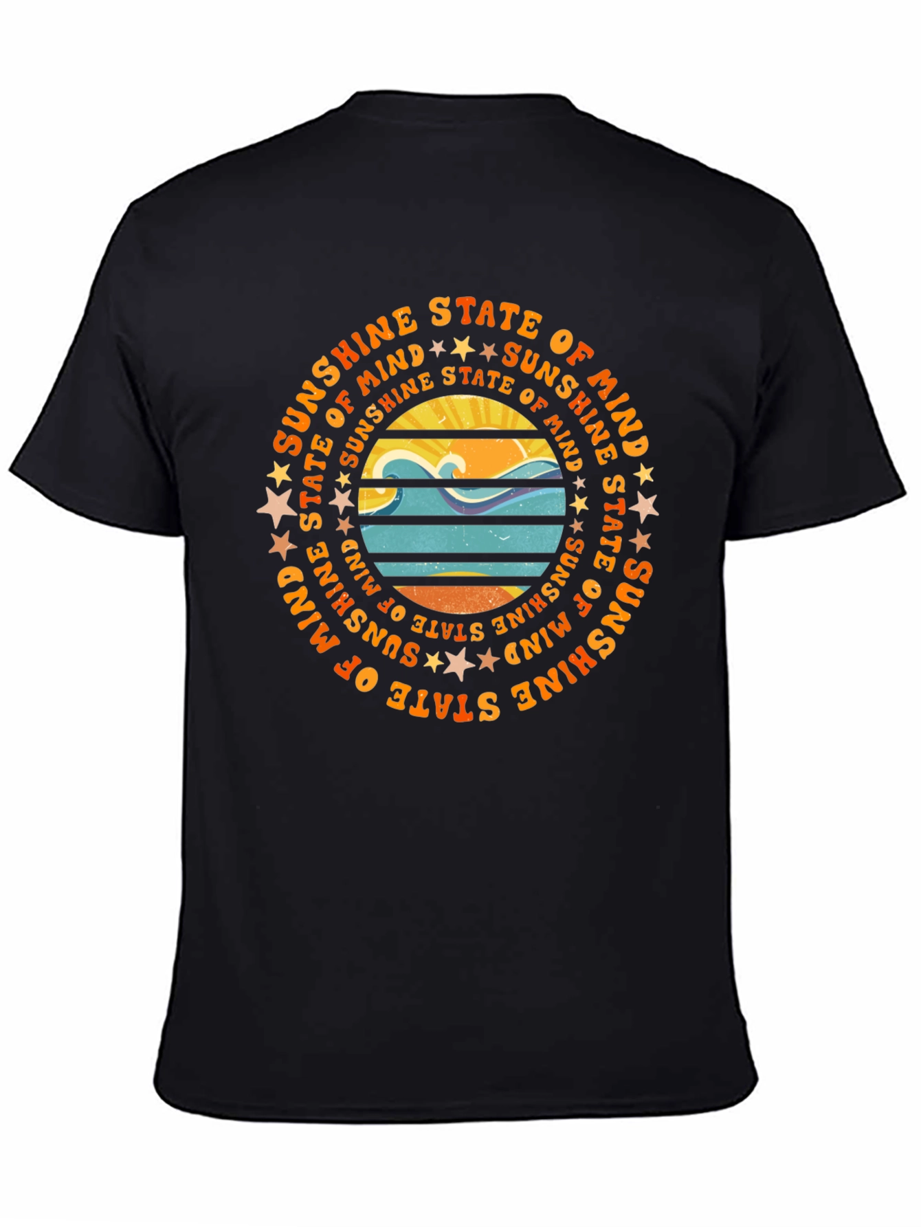 Black Sunshine State of Mind Graphic Tee - Stylish Unisex T-Shirt view 4