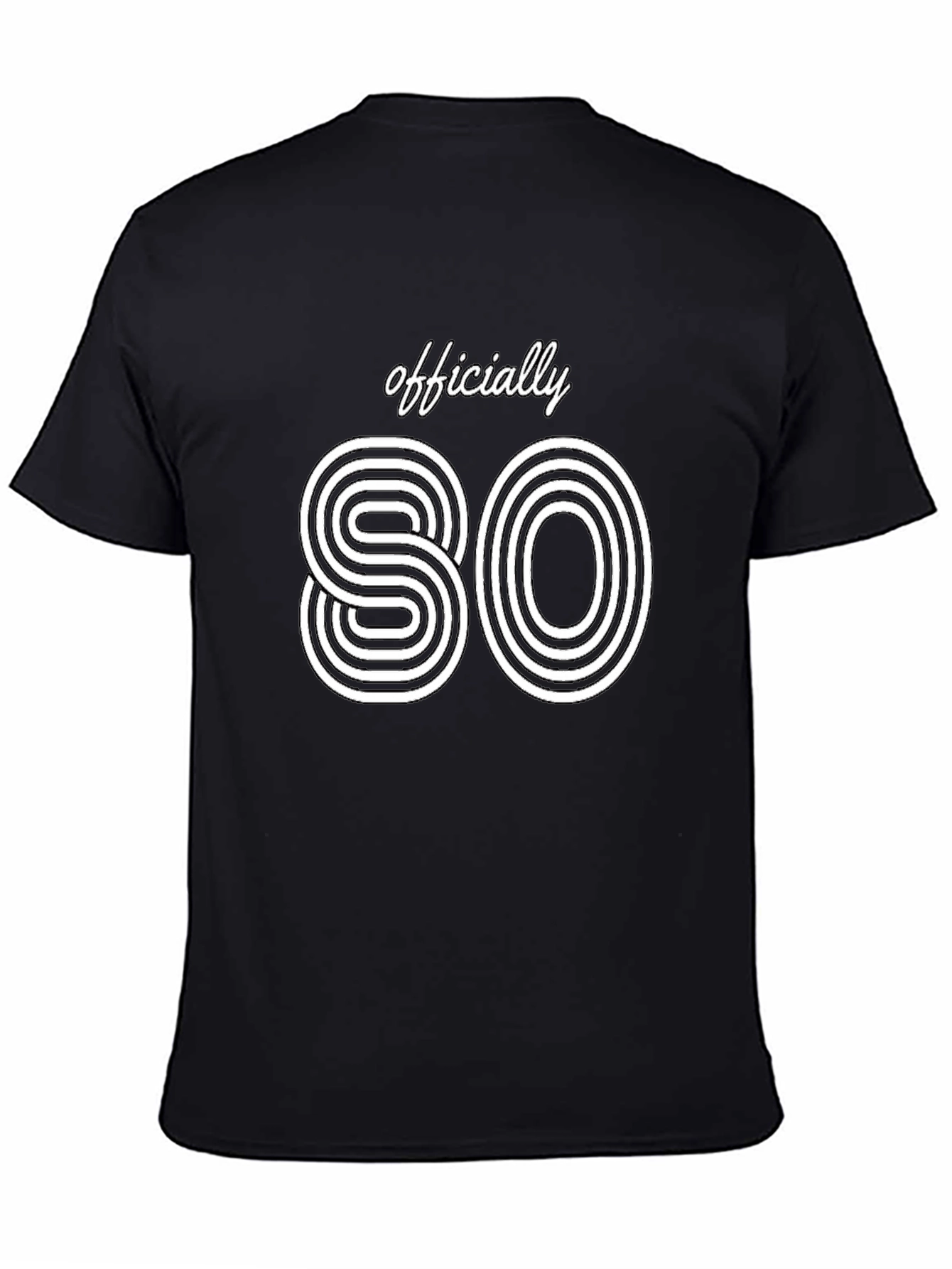 Black Officially 80 Retro Style Black T-Shirt view 4