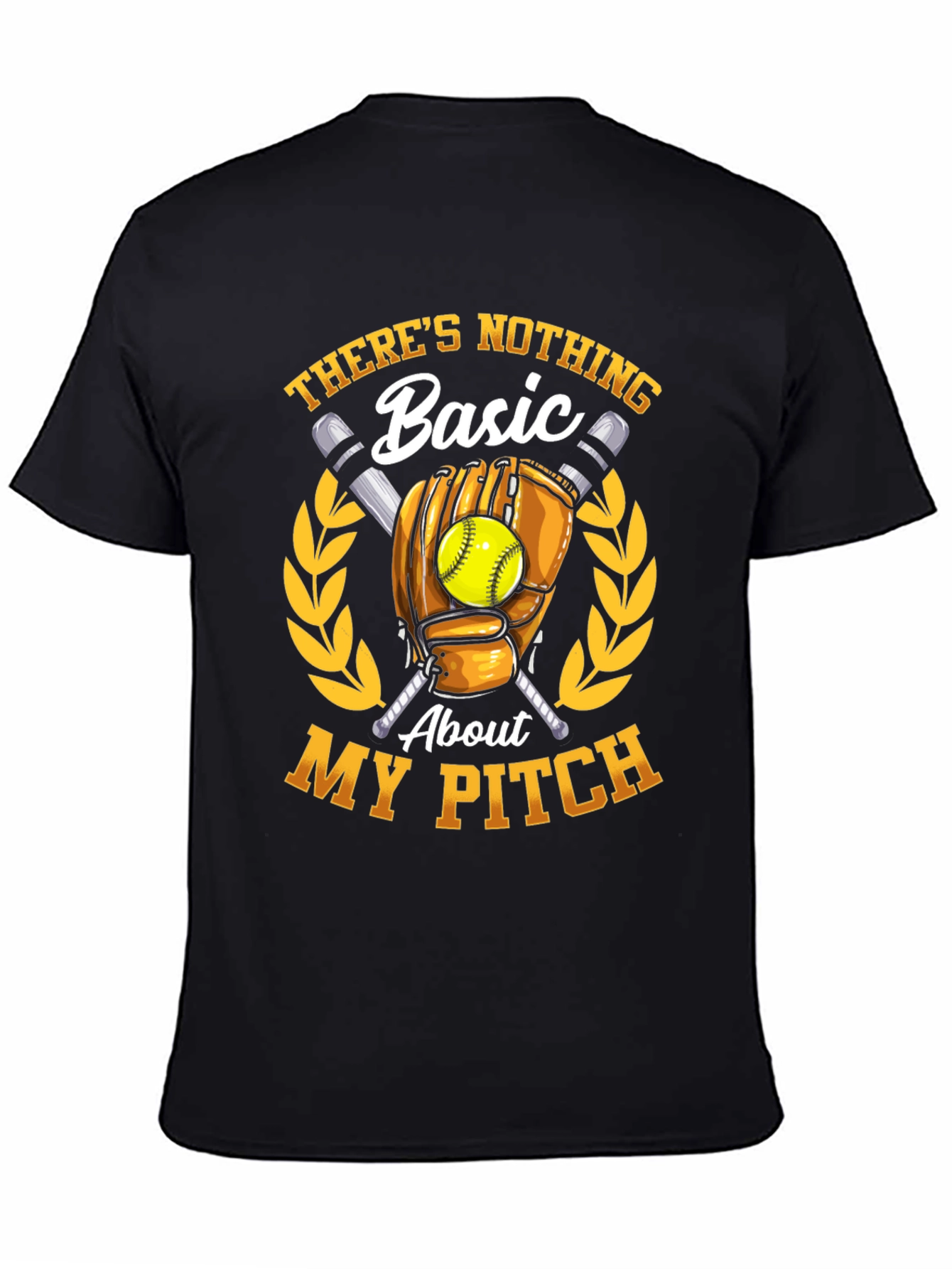 Black Nothing Basic About My Pitch T-Shirt view 4