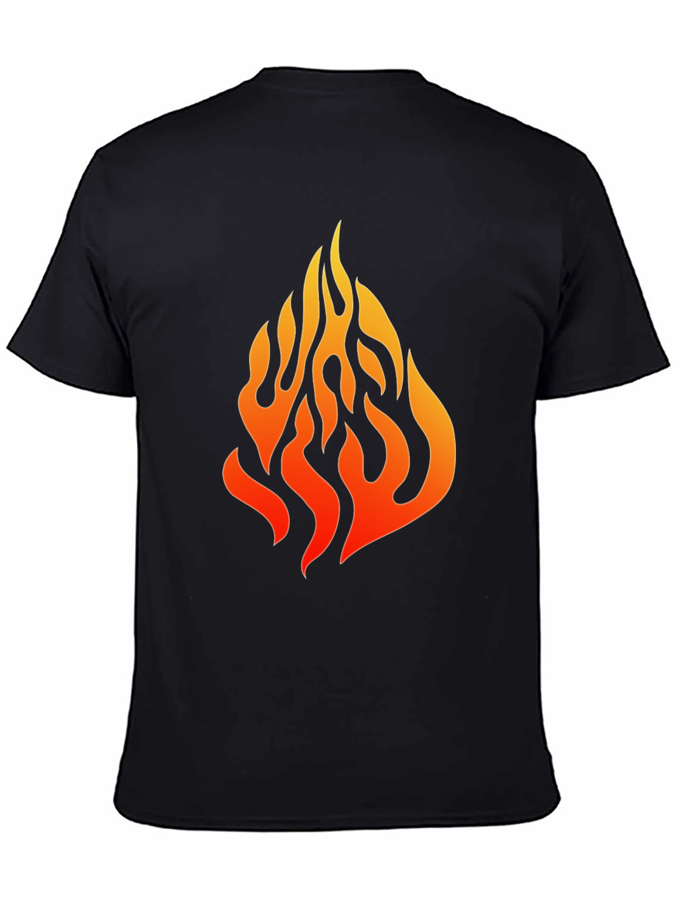 Black Flame Graphic Black T-Shirt view 4
