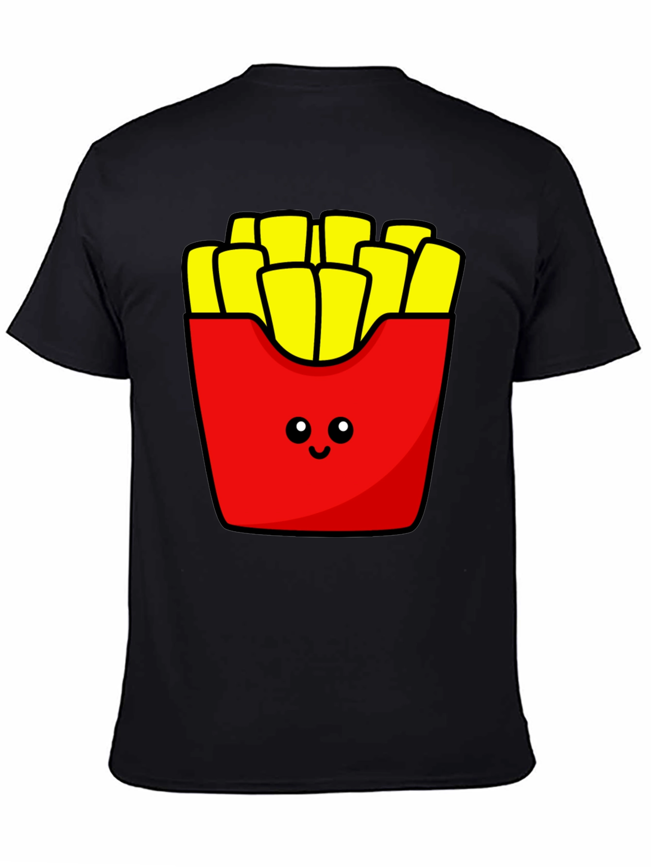 Black Cute French Fries Graphic Tee view 4