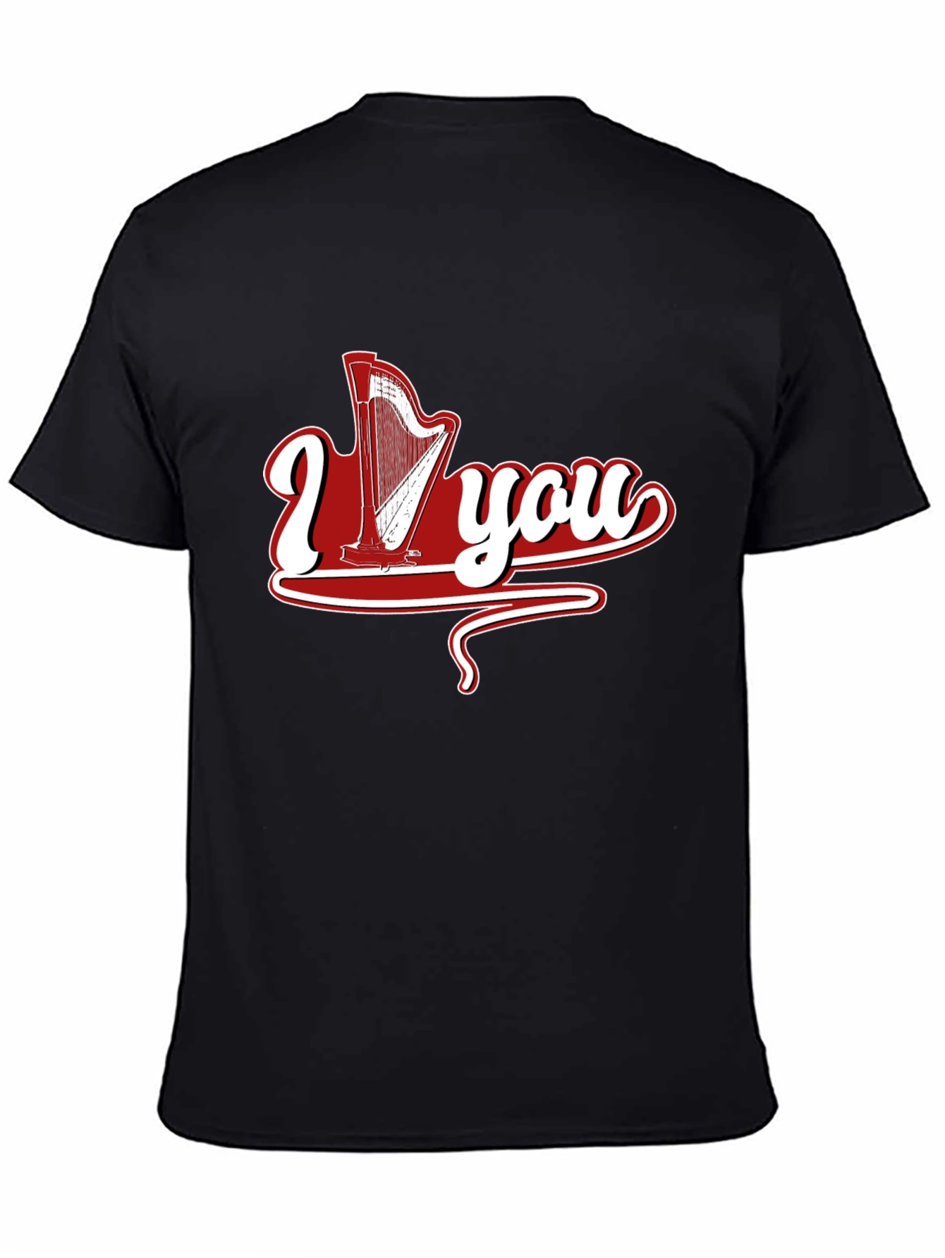 Black Harp Music Lover T-Shirt view 4