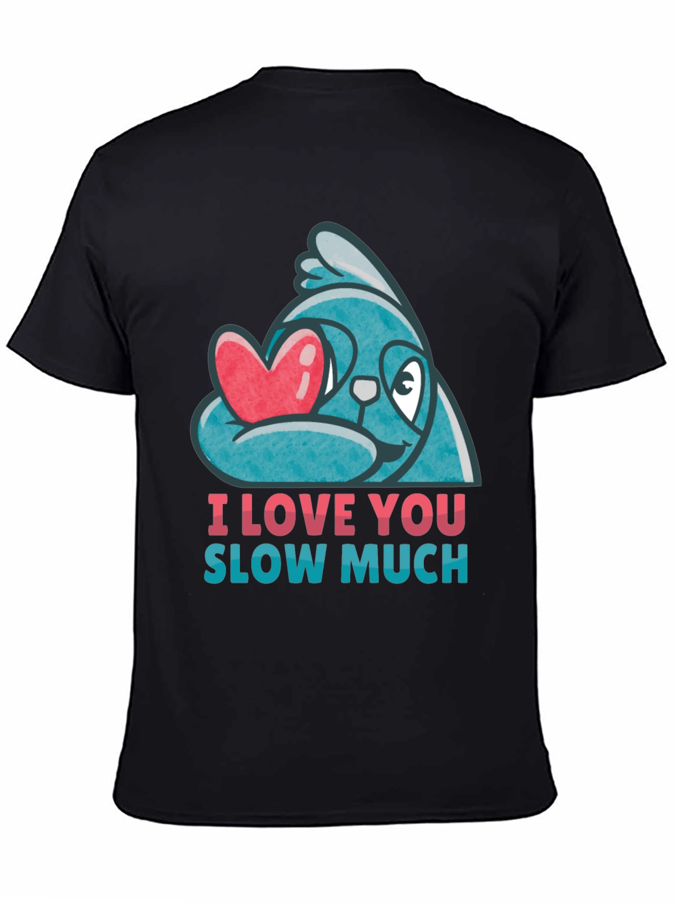Black I Love You Slow Much Sloth Graphic Tee view 4