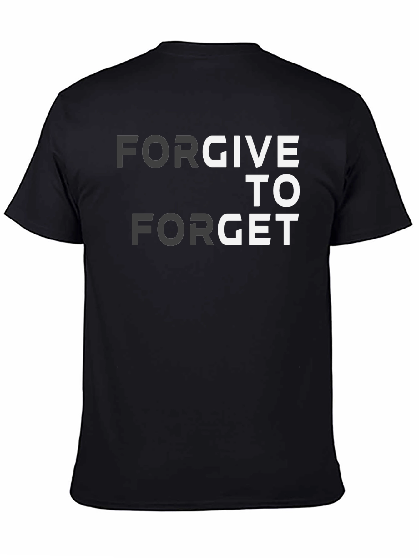 Black Forgive to Forget Graphic T-Shirt view 4