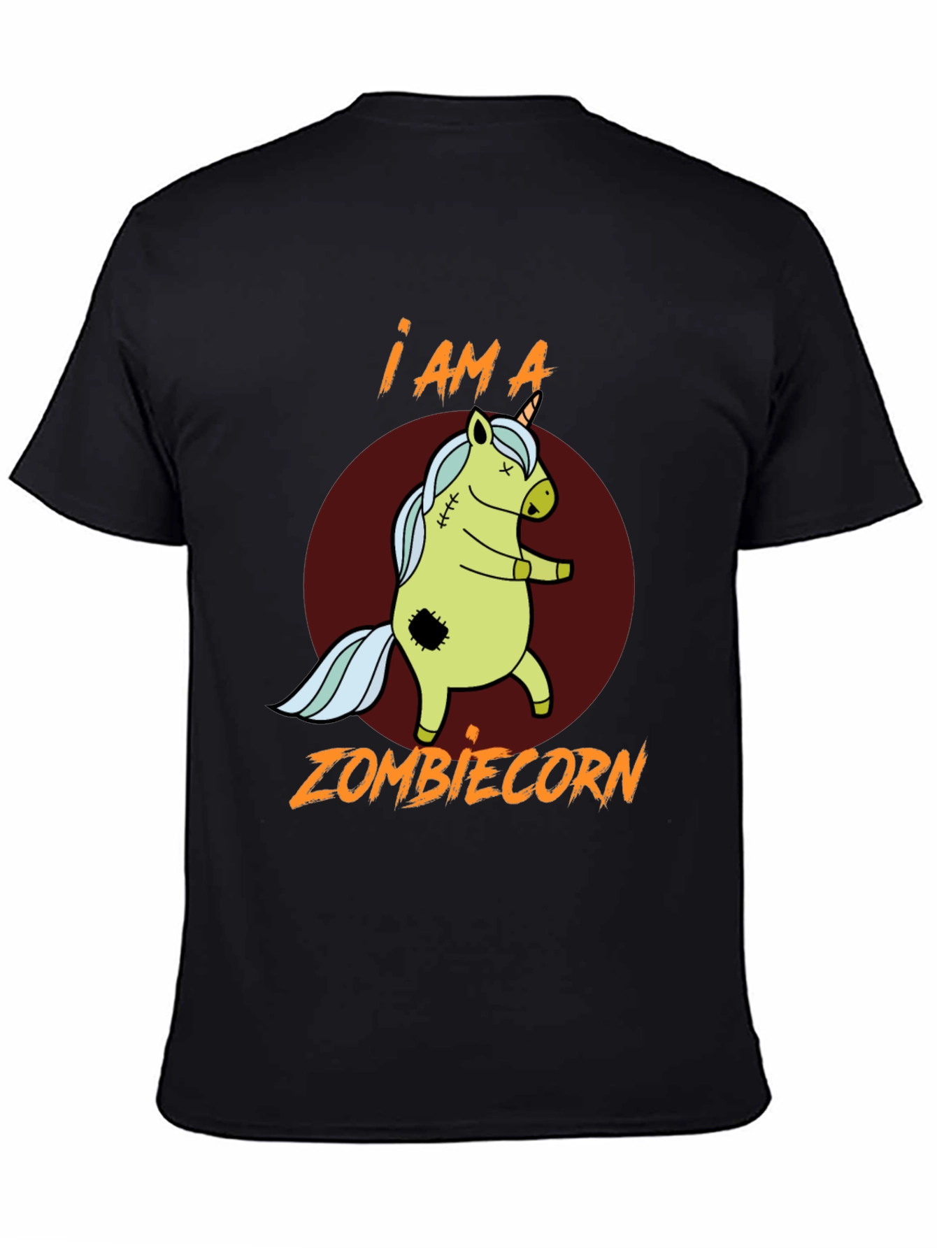 Black Zombiecorn T-Shirt - I am a Zombiecorn view 4
