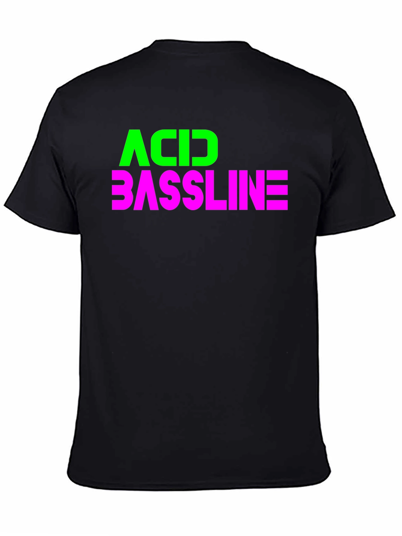 Black Acid Bassline Graphic Tee - Bold Statement Shirt view 4